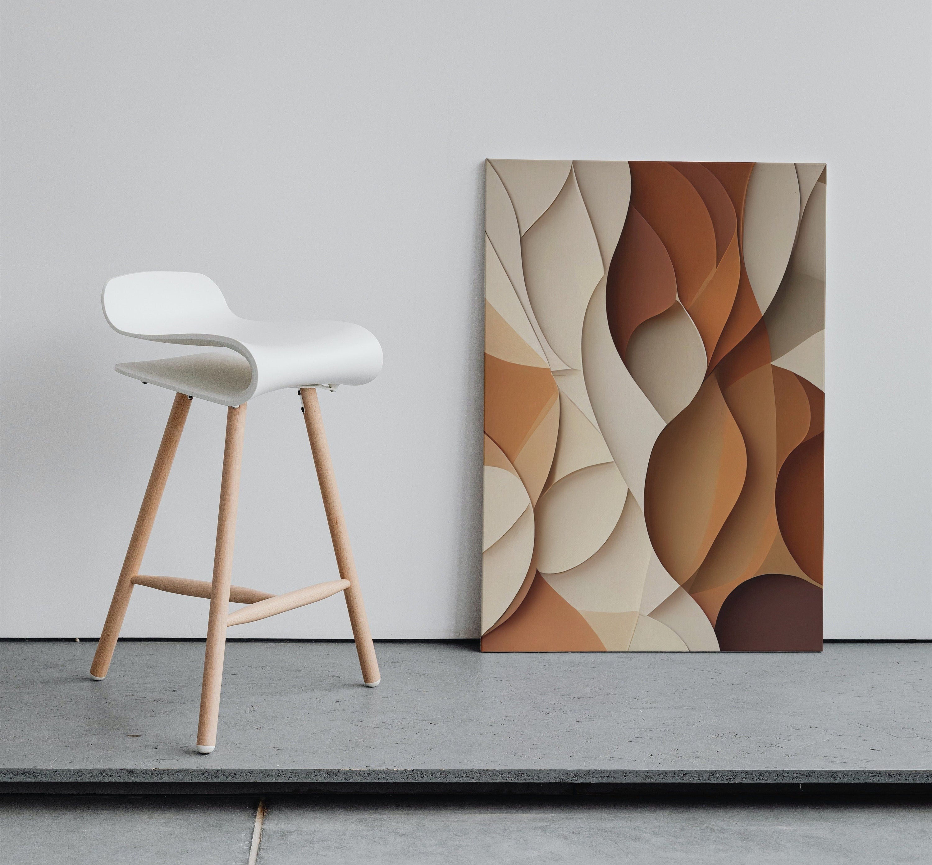 Abstract Painting 3D Texture Art. Large Abstract Printable Art. Neutral Art. Minimalist Wall Art. Modern Contemporary Boho Wall Art Print.