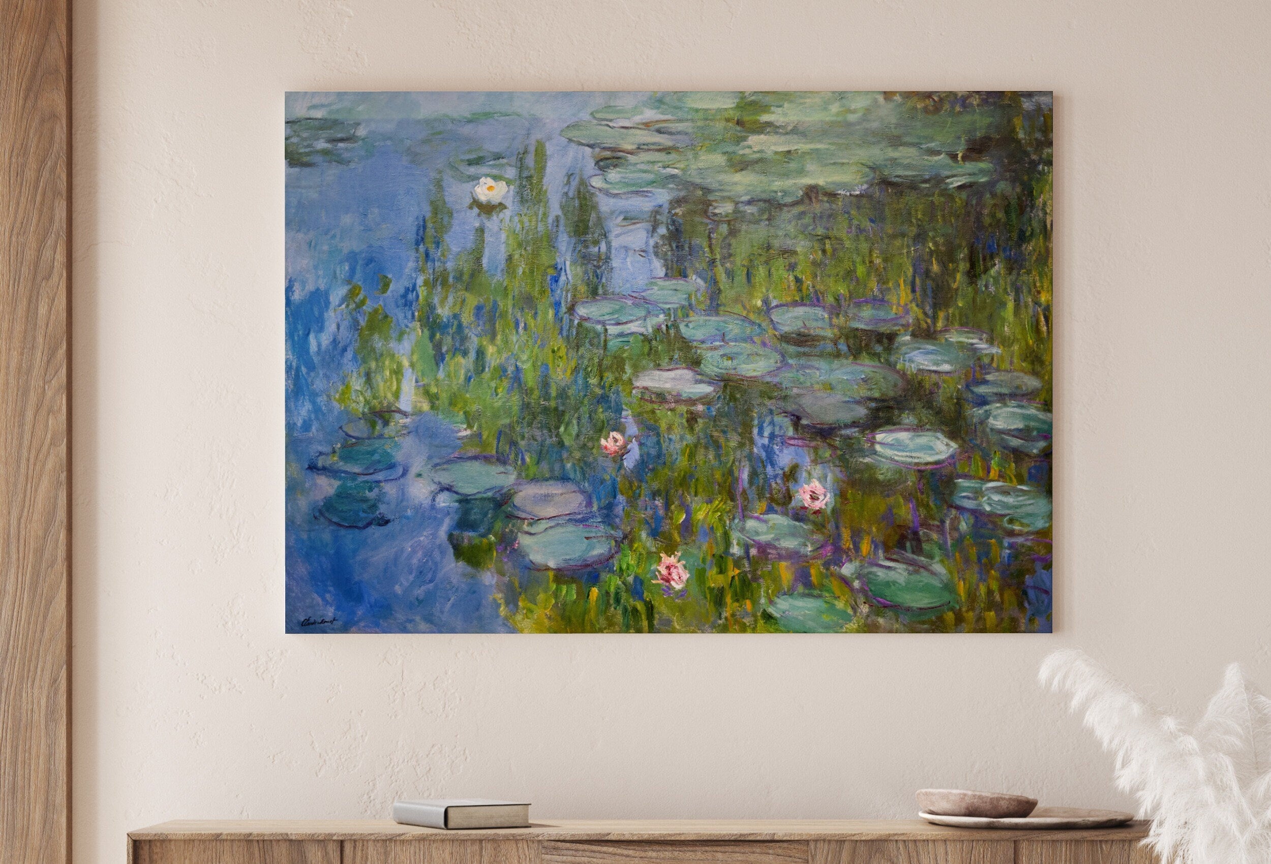 Water Lilies Painting Claude Monet Famous Monet Art. Instant Download Vintage Decor. Monet Botanical Print Printable Wall Art. Vintage Decor