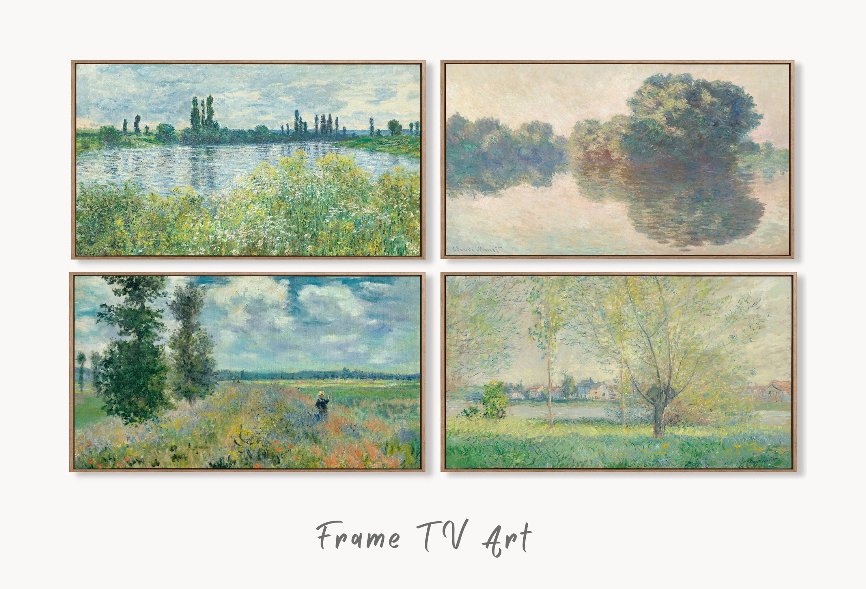 Set of 4 Samsung Frame TV Art 4K. Claude Monet Famous Paintings Collection. Claude Monet Art Set. Instant Download. Vintage Frame TV Art #5