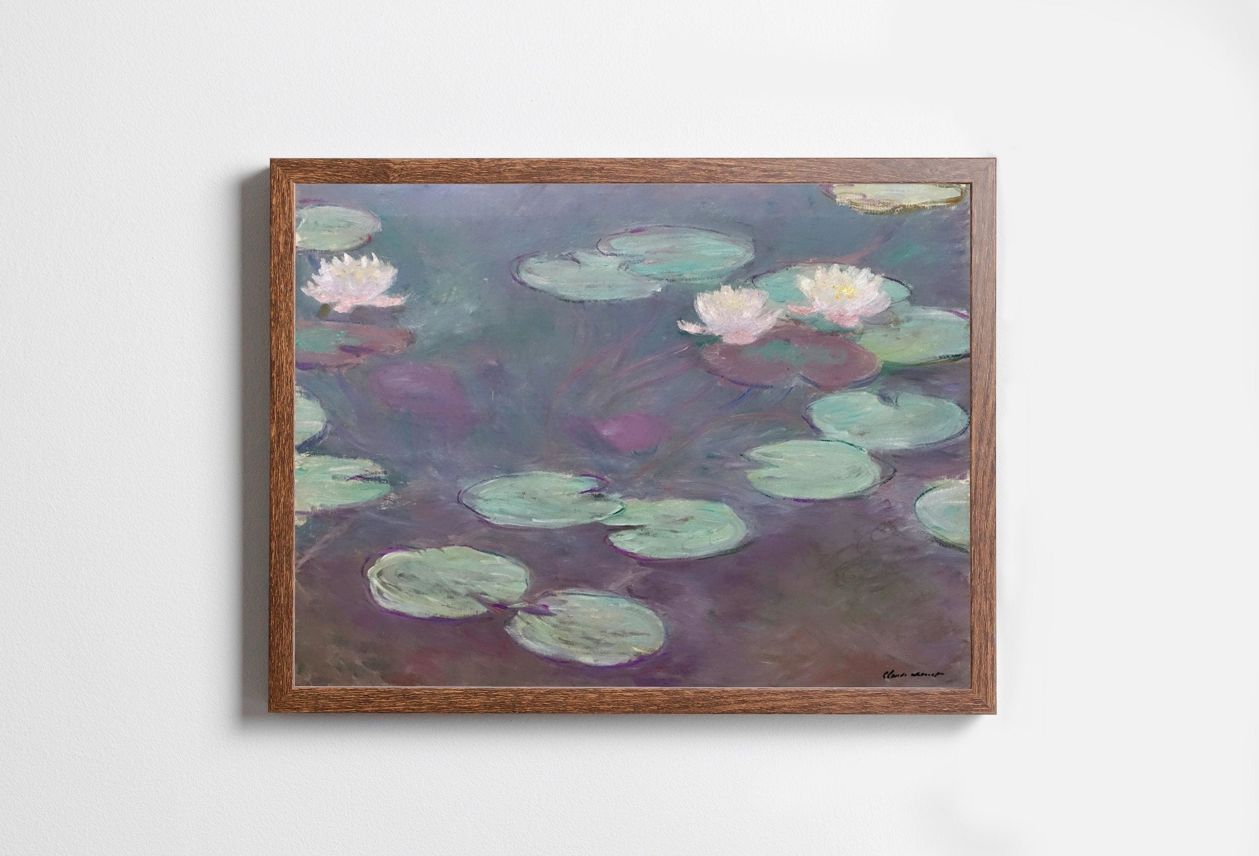 Water Lilies Painting by Claude Monet Famous Monet Art. Monet Botanical Vintage Print. Printable Wall Art. Instant Download Vintage Decor.