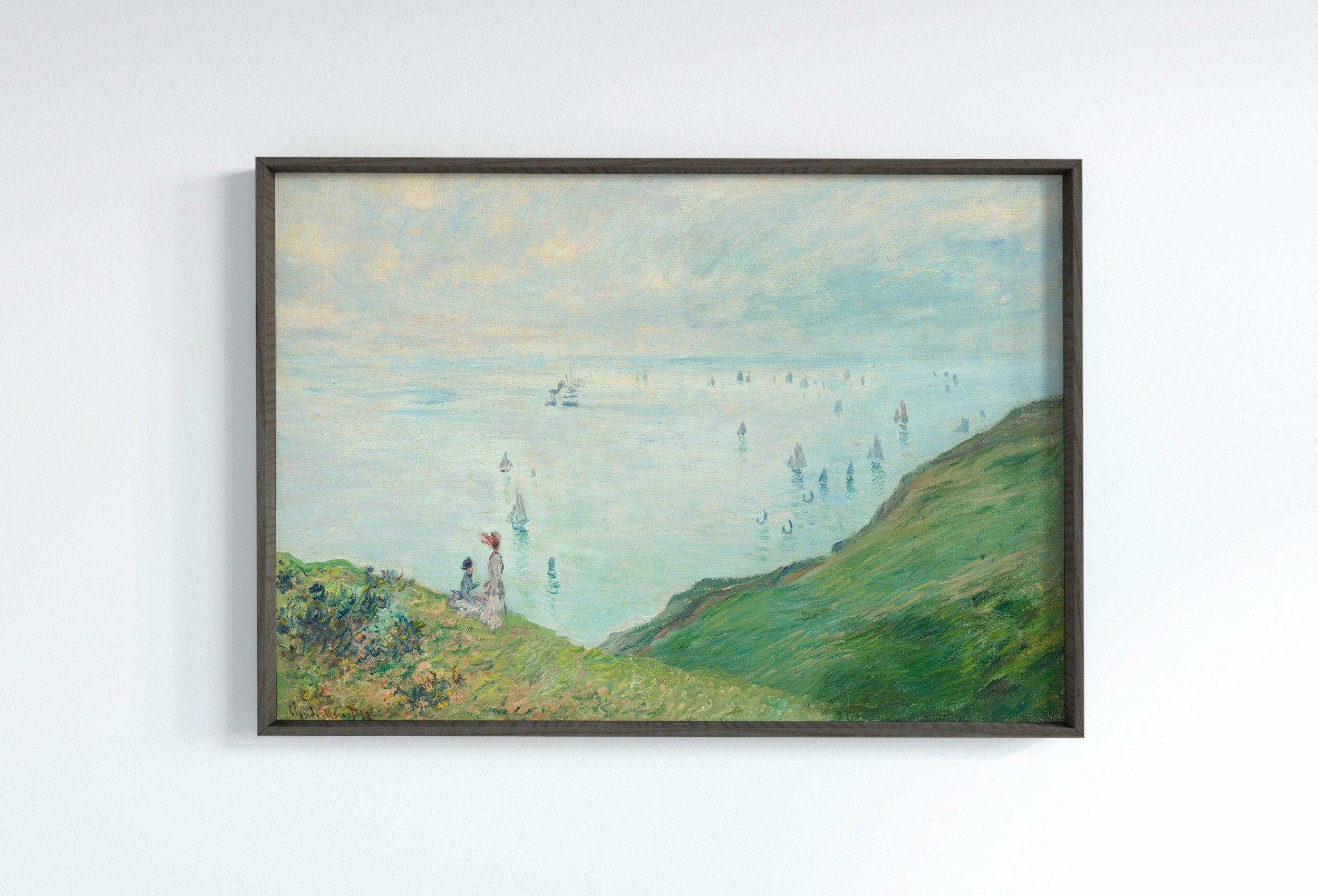 Claude Monet Cliffs at Pourville Painting Famous Monet Art. Instant Download Vintage Decor. Monet Landscape Printable Wall Art Vintage Decor