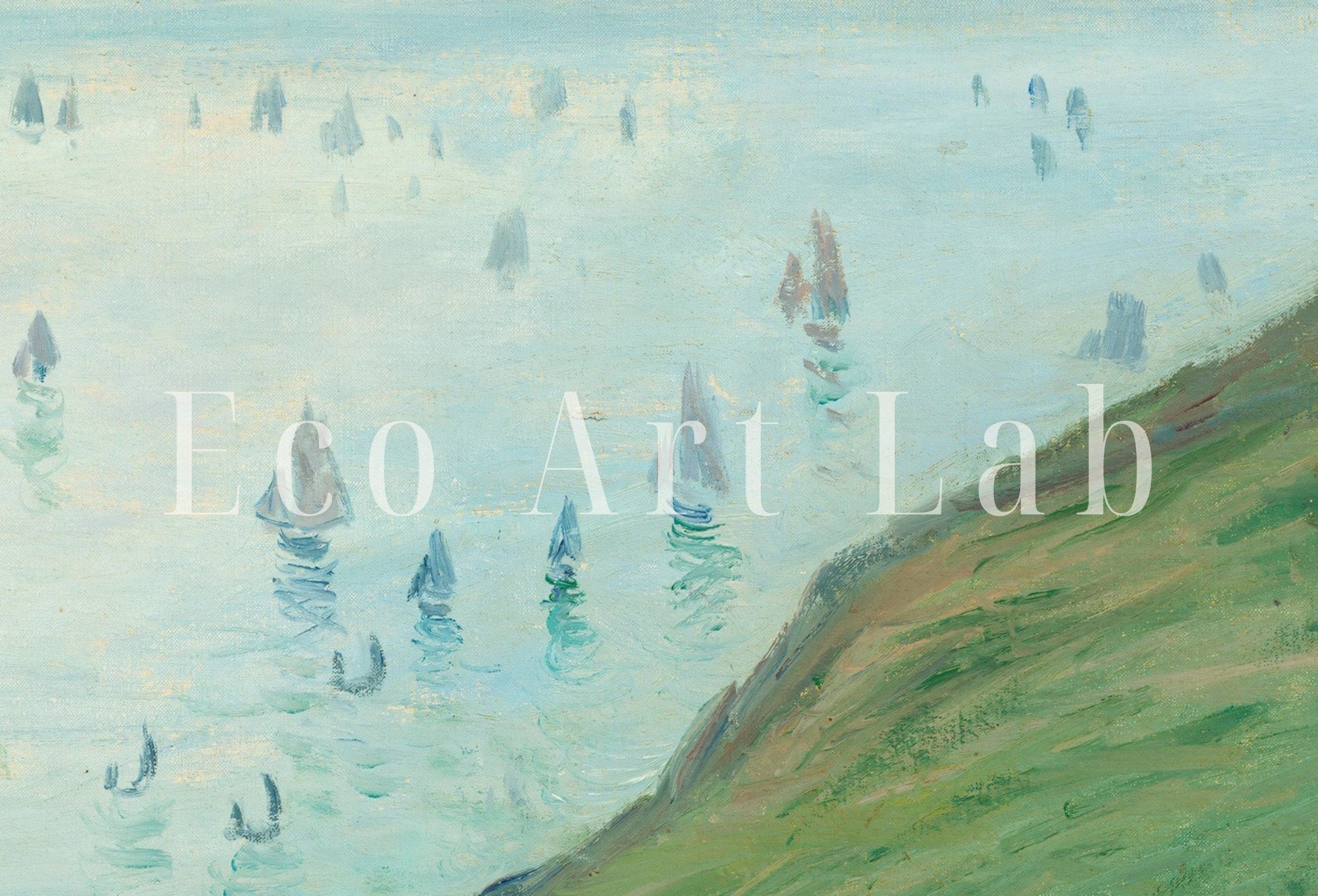 Claude Monet Cliffs at Pourville Painting Famous Monet Art. Instant Download Vintage Decor. Monet Landscape Printable Wall Art Vintage Decor