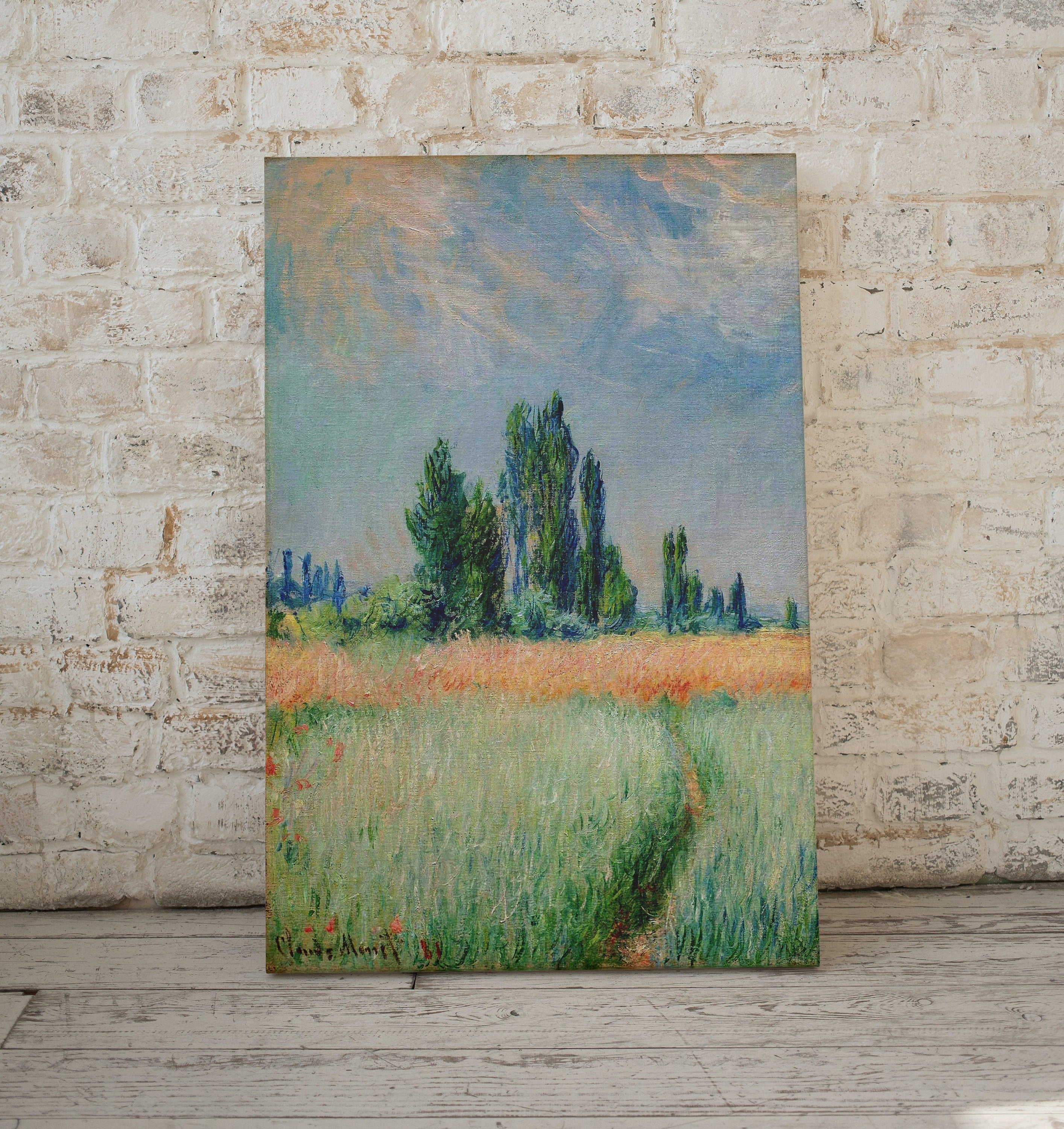 Wheatfield Painting by Claude Monet. Famous Monet Art. Instant Download Vintage Decor. Monet Landscape Printable Wall Art. Vintage Decor