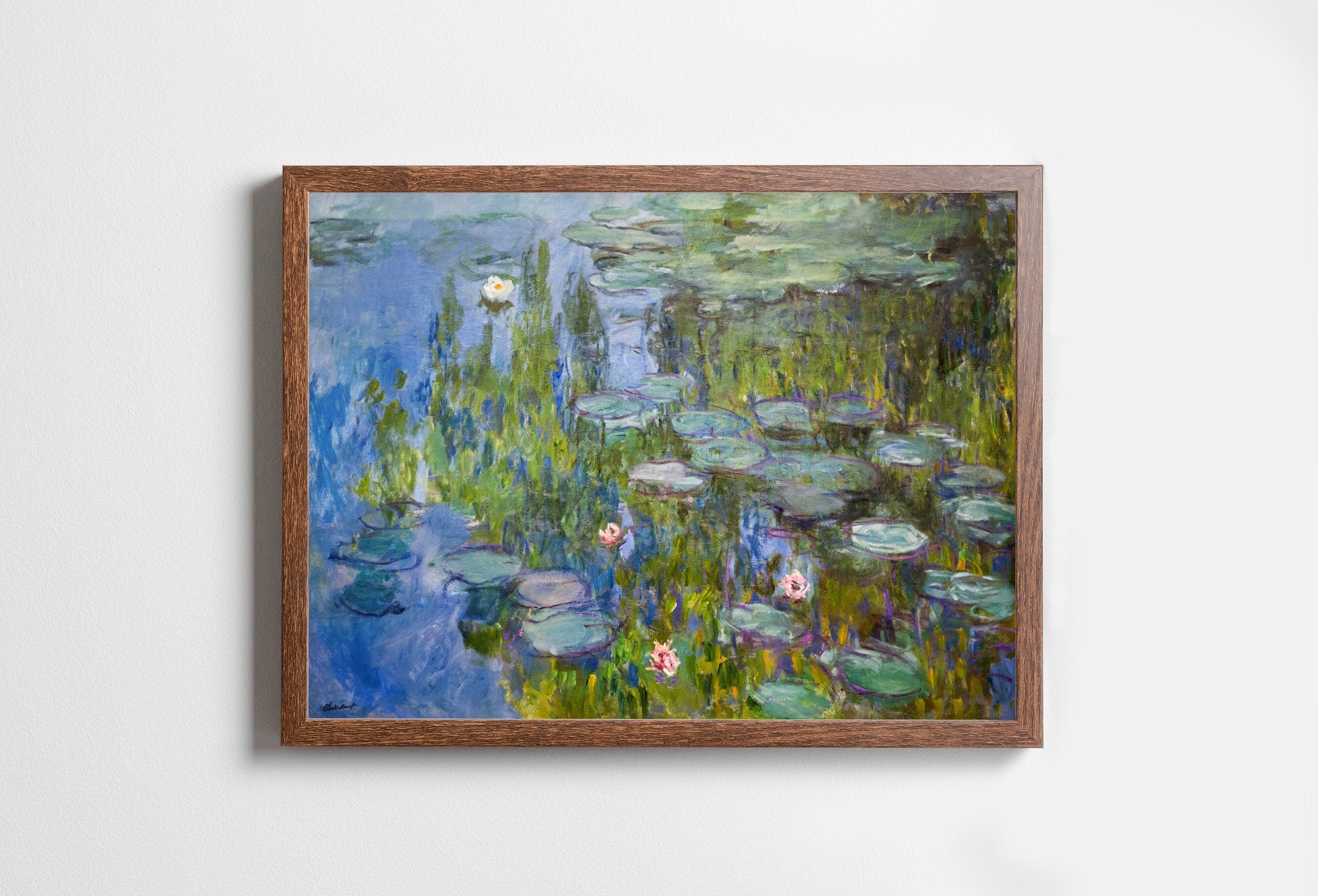 Water Lilies Painting Claude Monet Famous Monet Art. Instant Download Vintage Decor. Monet Botanical Print Printable Wall Art. Vintage Decor