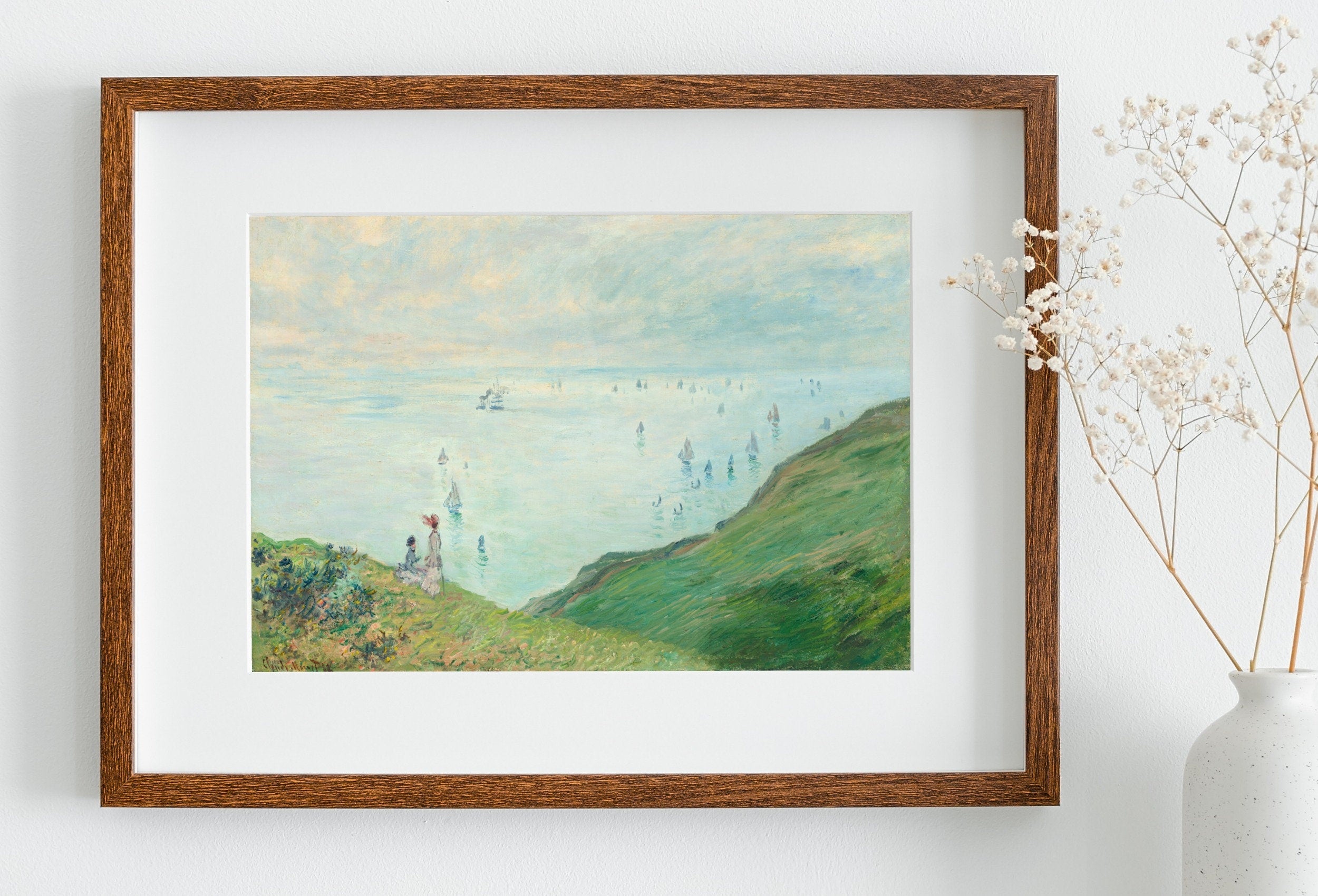 Claude Monet Cliffs at Pourville Painting Famous Monet Art. Instant Download Vintage Decor. Monet Landscape Printable Wall Art Vintage Decor