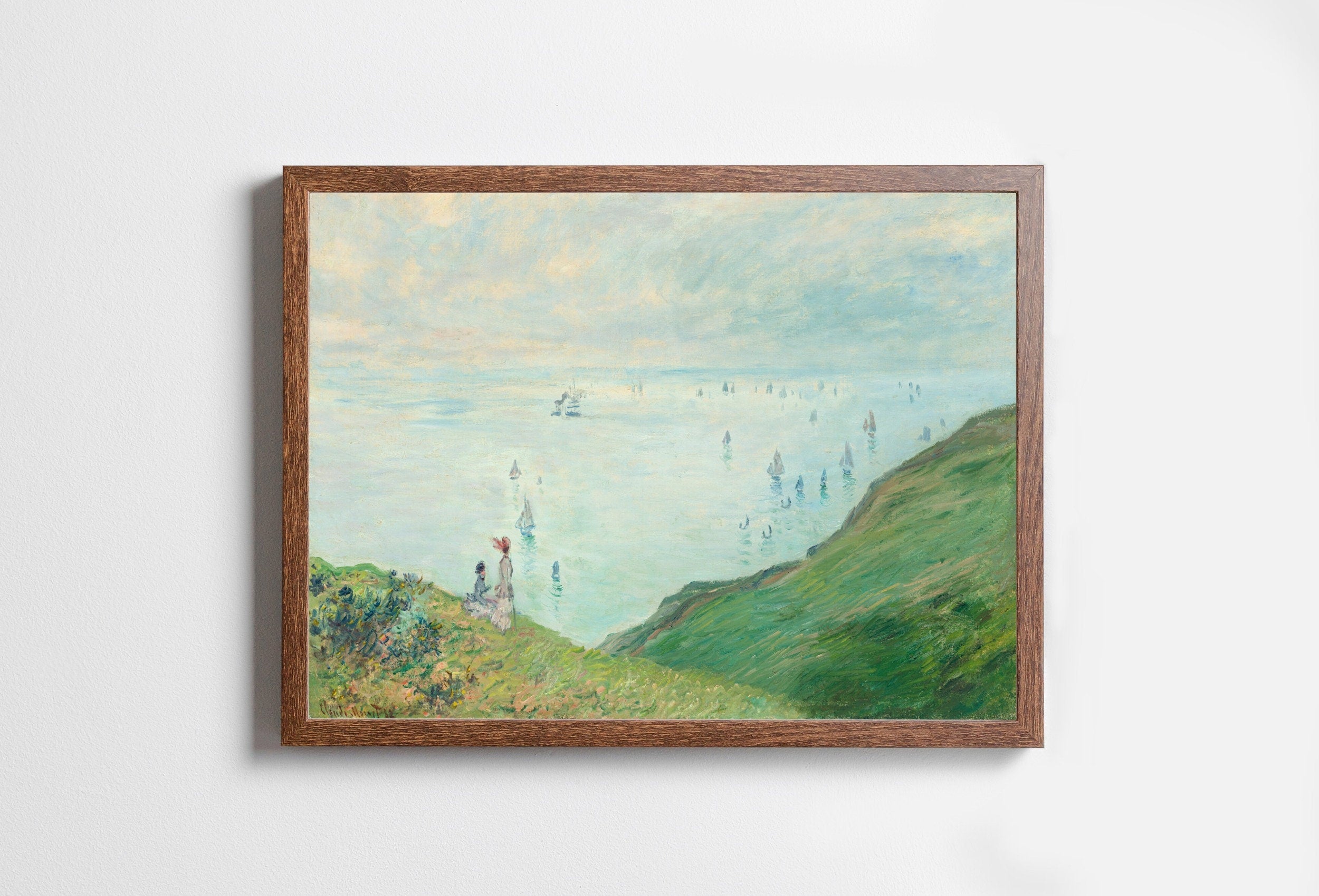 Claude Monet Cliffs at Pourville Painting Famous Monet Art. Instant Download Vintage Decor. Monet Landscape Printable Wall Art Vintage Decor