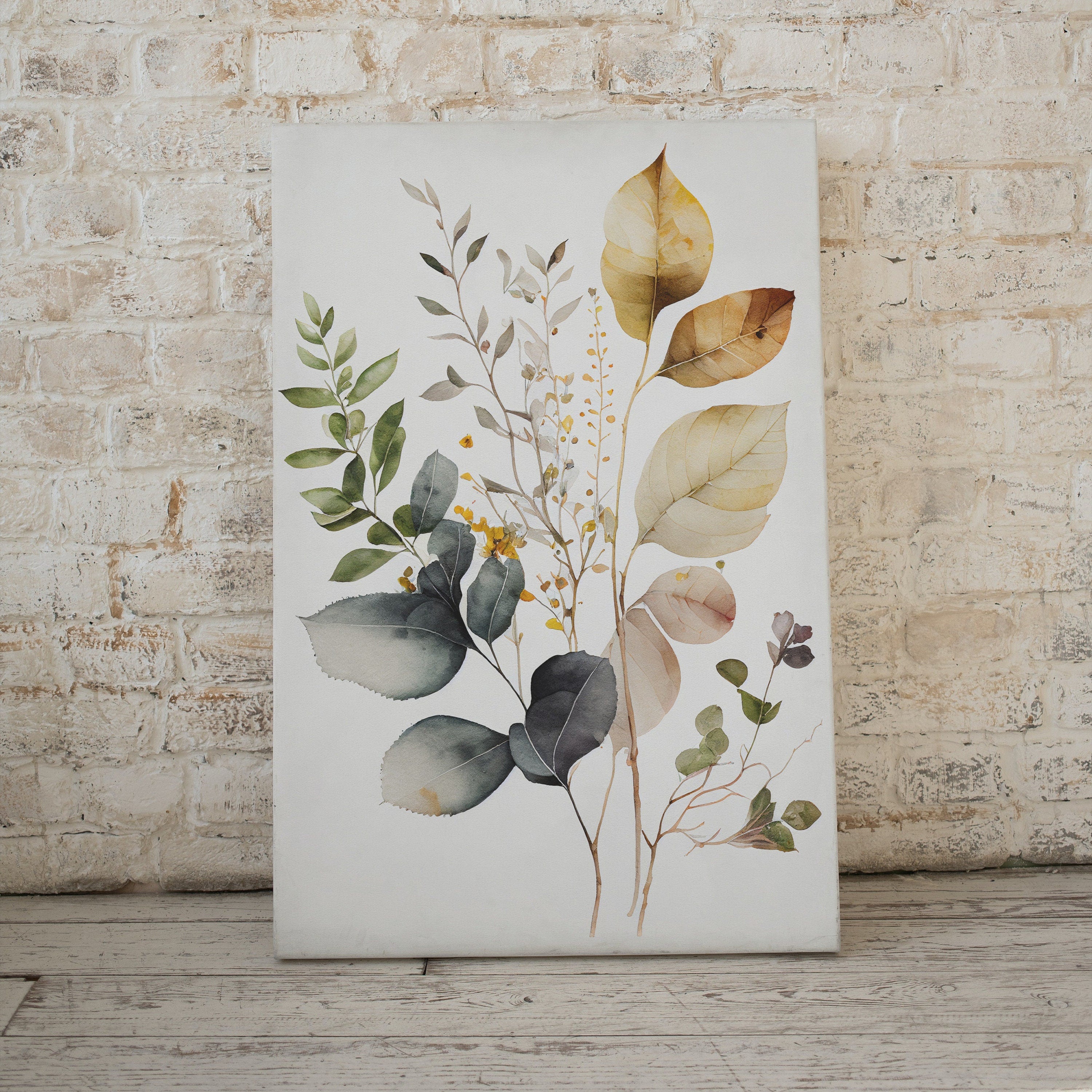 Watercolor Botanical Print. Floral Printable Wall Art. Wild Flowers Art. Floral Minimalist Art. Boho Floral Art. Printable Flower Watercolor