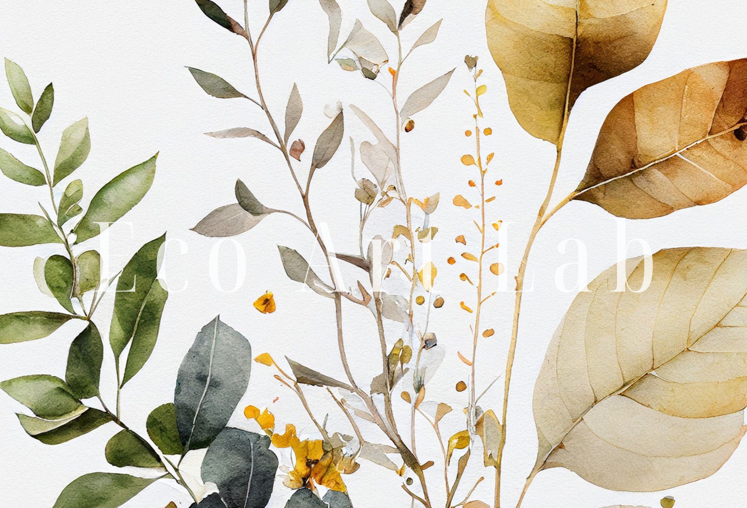 Watercolor Botanical Print. Floral Printable Wall Art. Wild Flowers Art. Floral Minimalist Art. Boho Floral Art. Printable Flower Watercolor