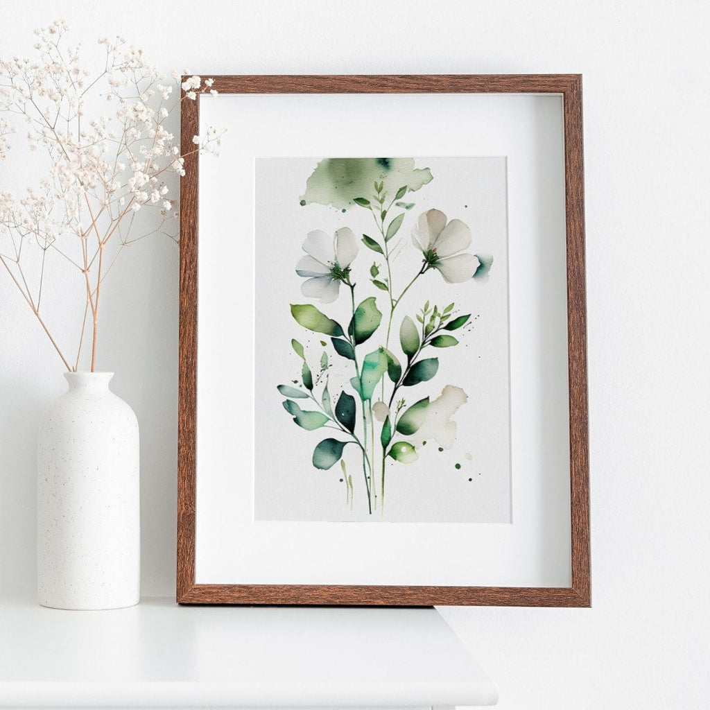 Floral Printable Wall Art. Boho Floral Art. Watercolor Botanical Print. Printable Flower Watercolor. Wild Flowers Art. Floral Minimalist Art