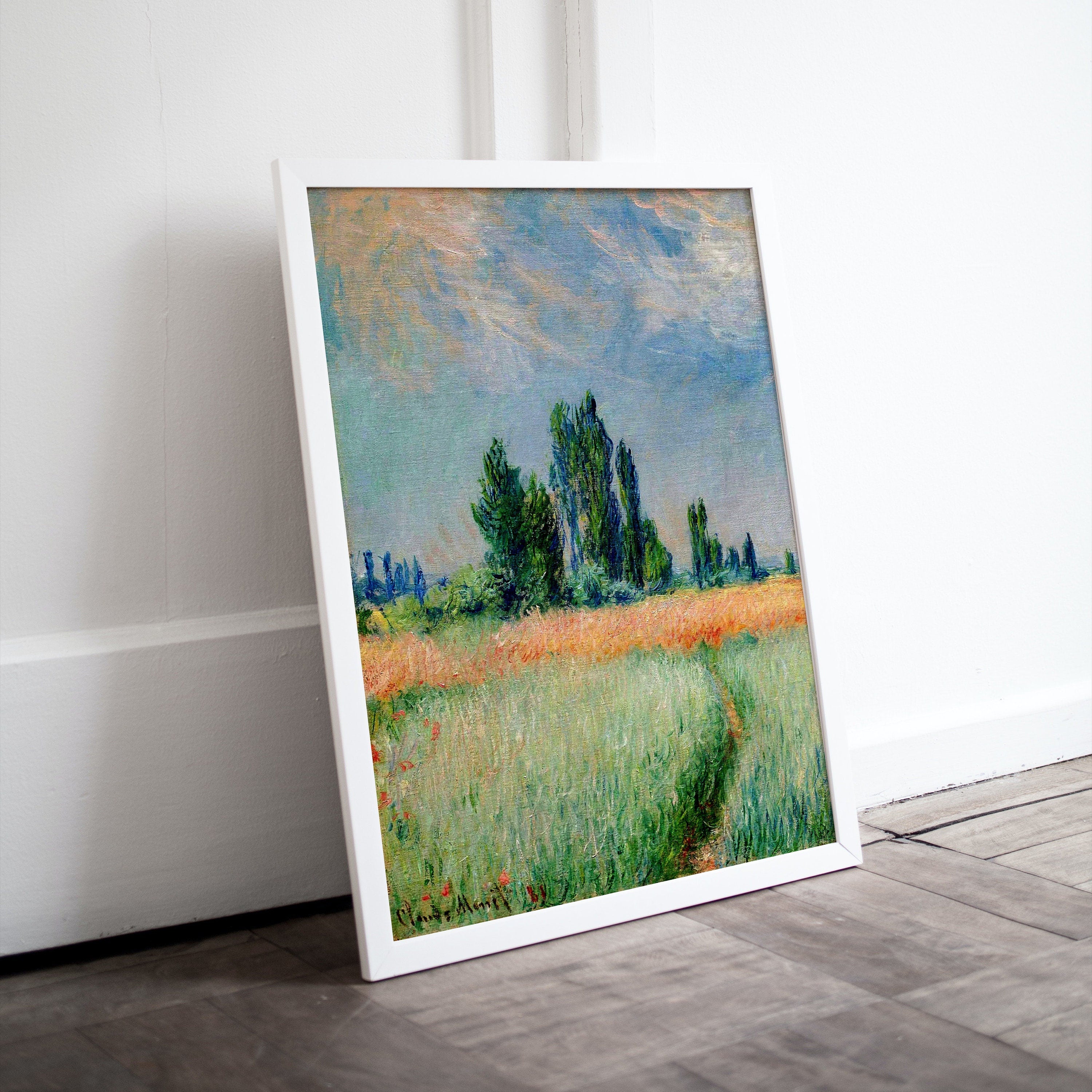 Wheatfield Painting by Claude Monet. Famous Monet Art. Instant Download Vintage Decor. Monet Landscape Printable Wall Art. Vintage Decor