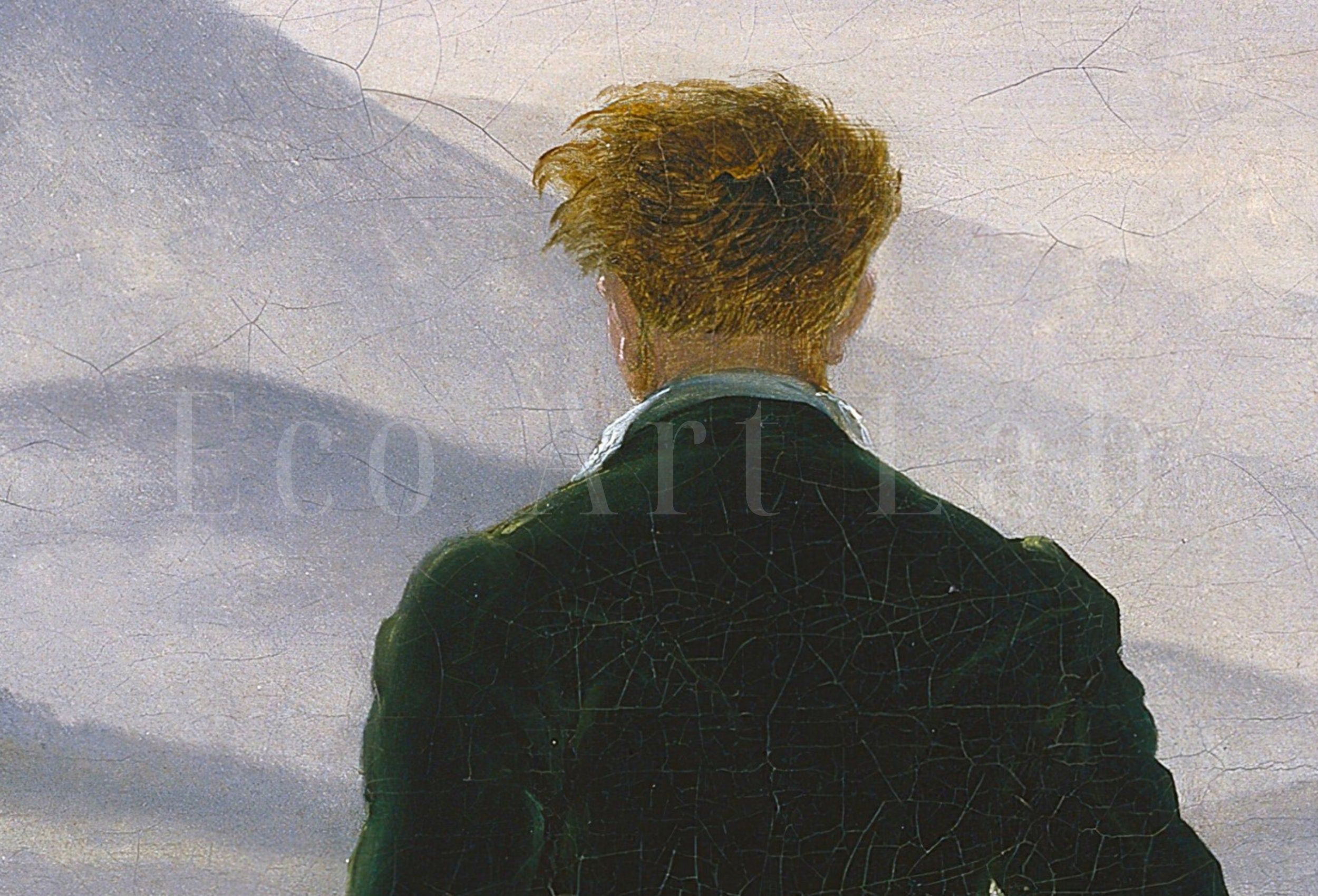 Wanderer Above the Sea of Fog by Caspar Friedrich. Printable Famous Vintage Landscape Painting. Instant Digital Download. Wall Art Print