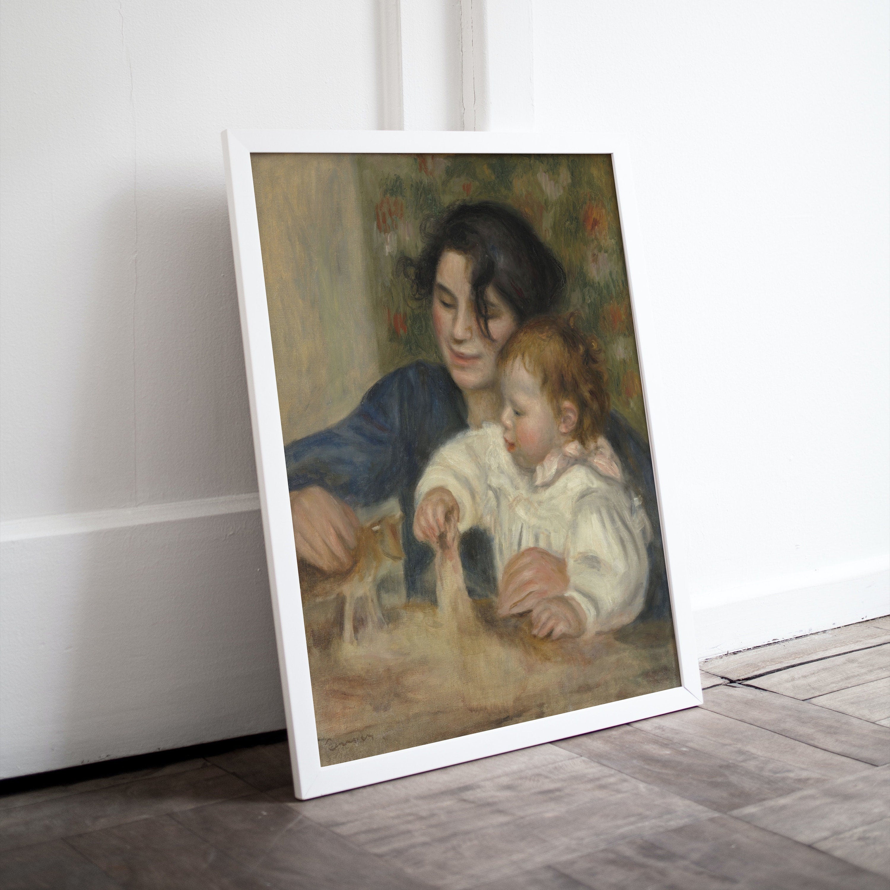 Vintage Printable Painting. Gabrielle and Jean by Auguste Renoir. Printable Wall Art. Antique Oil Painting. Instant Download. Nursery Art. – Printable Wall Art Digital Download – Digital Download