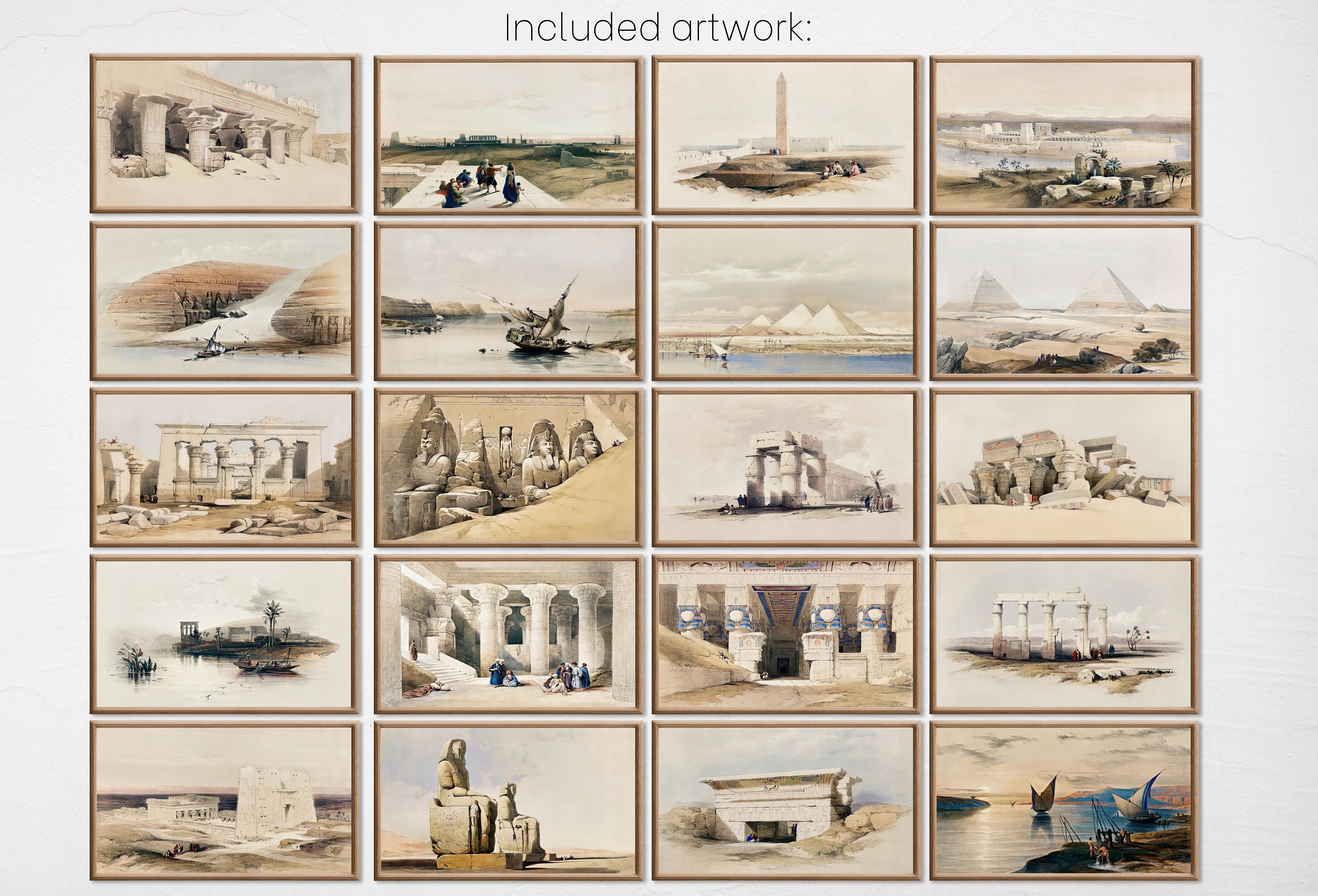 Set of 40 Samsung Frame TV 4K Art. Ancient Egyptian Famous Paintings Collection. Vintage Egyptian Art Set. Instant Download Frame TV Art