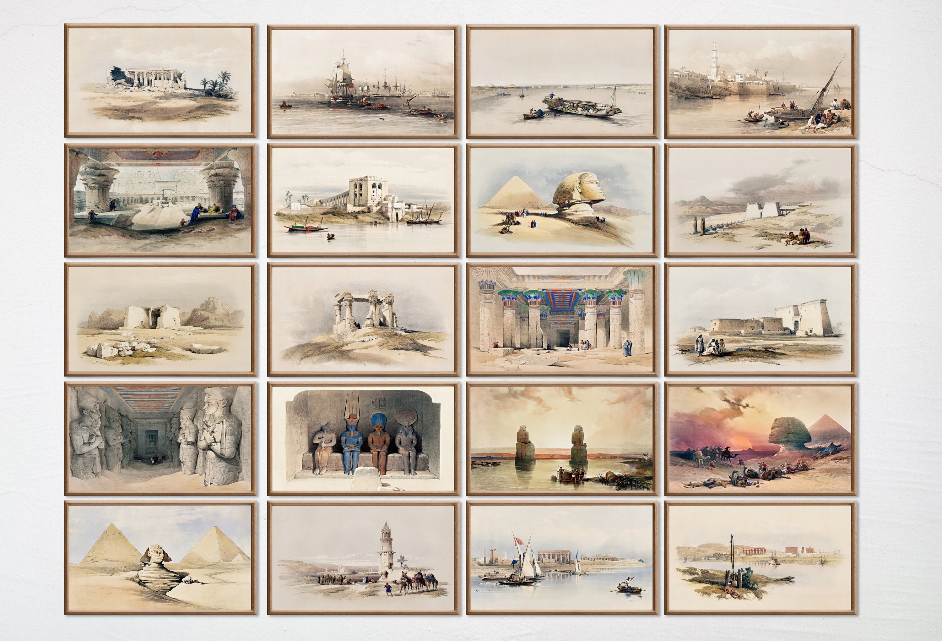 Set of 40 Samsung Frame TV 4K Art. Ancient Egyptian Famous Paintings Collection. Vintage Egyptian Art Set. Instant Download Frame TV Art