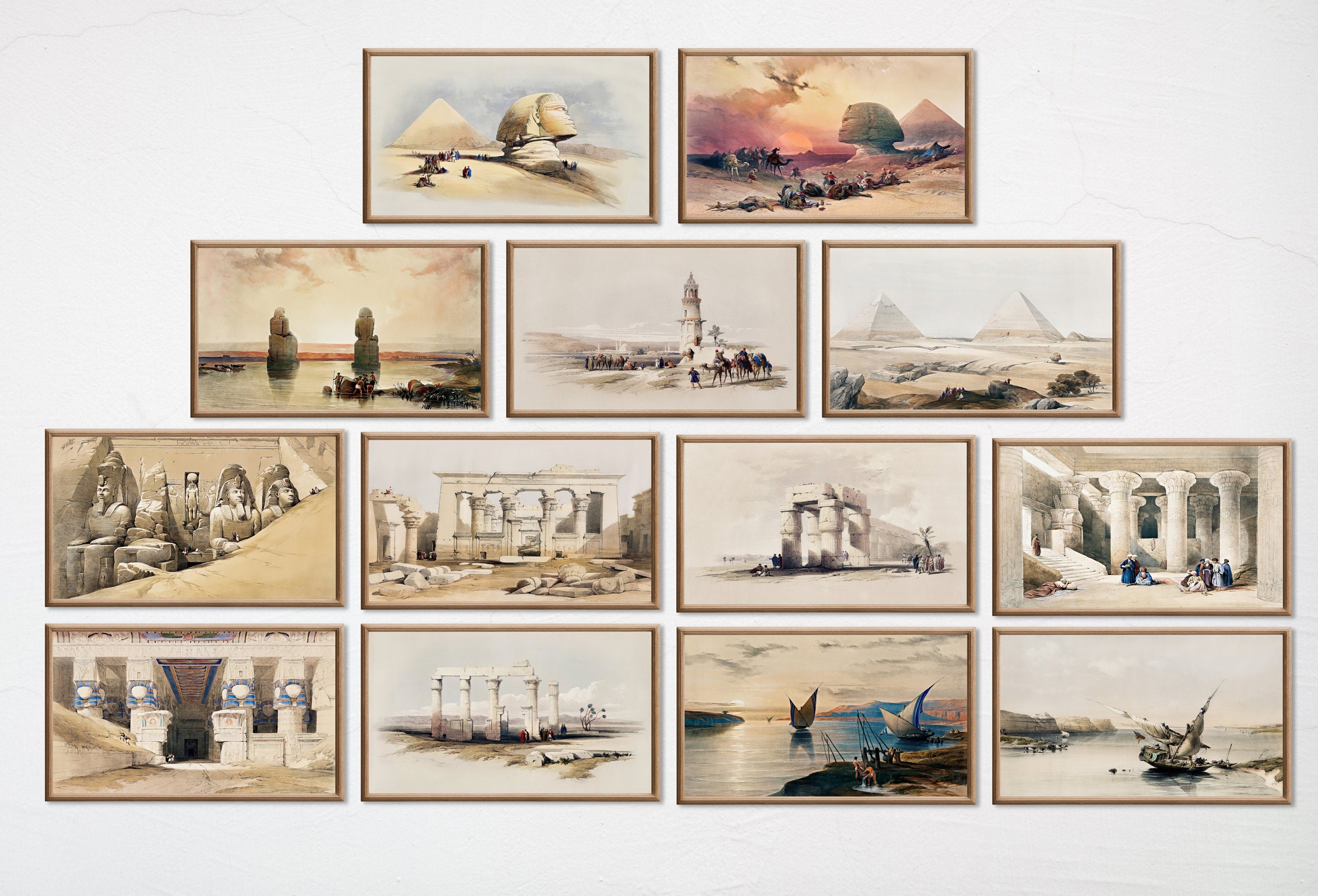 Set of 25 Samsung Frame TV 4K Art. Ancient Egyptian Famous Paintings Collection. Vintage Egyptian Art Set. Instant Download Frame TV Art