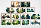 Set of 25 Samsung Frame TV 4K Art. Forests Landscape Watercolor Paintings. Nature Collection TV Art Set. Instant Download Frame TV Art