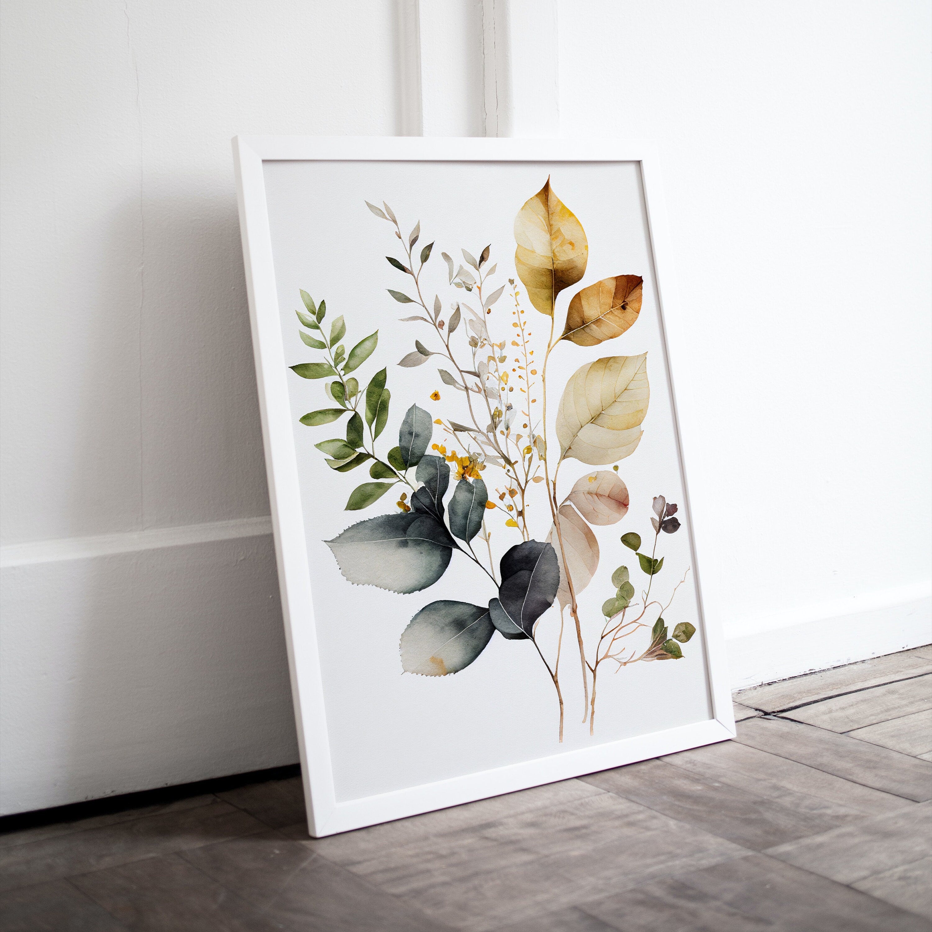 Watercolor Botanical Print. Floral Printable Wall Art. Wild Flowers Art. Floral Minimalist Art. Boho Floral Art. Printable Flower Watercolor