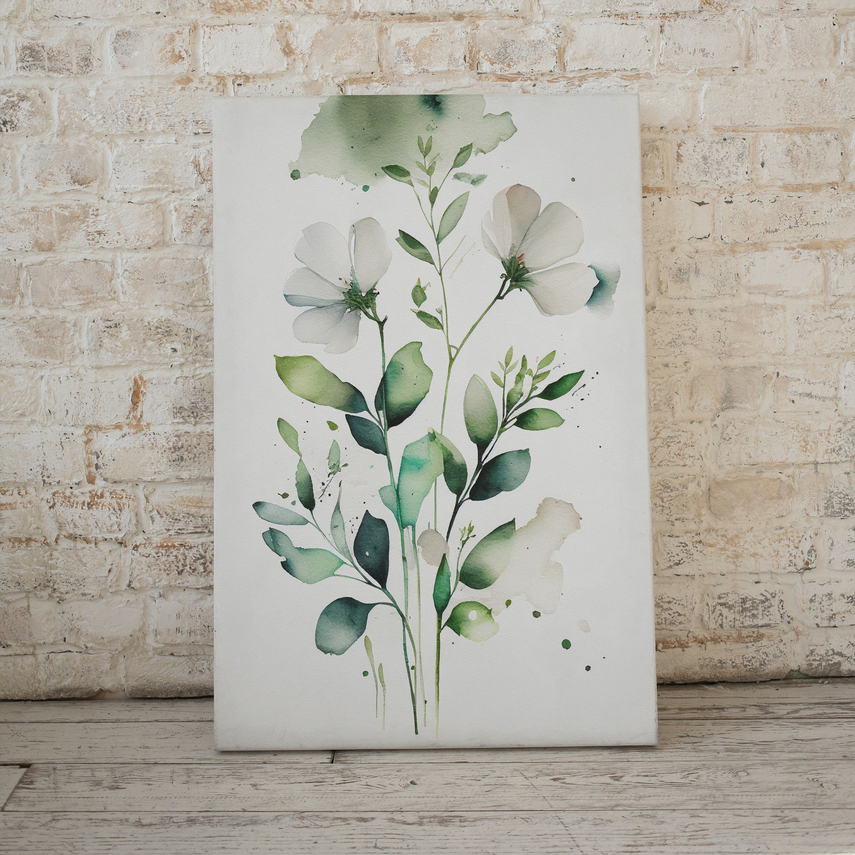 Floral Printable Wall Art. Boho Floral Art. Watercolor Botanical Print. Printable Flower Watercolor. Wild Flowers Art. Floral Minimalist Art