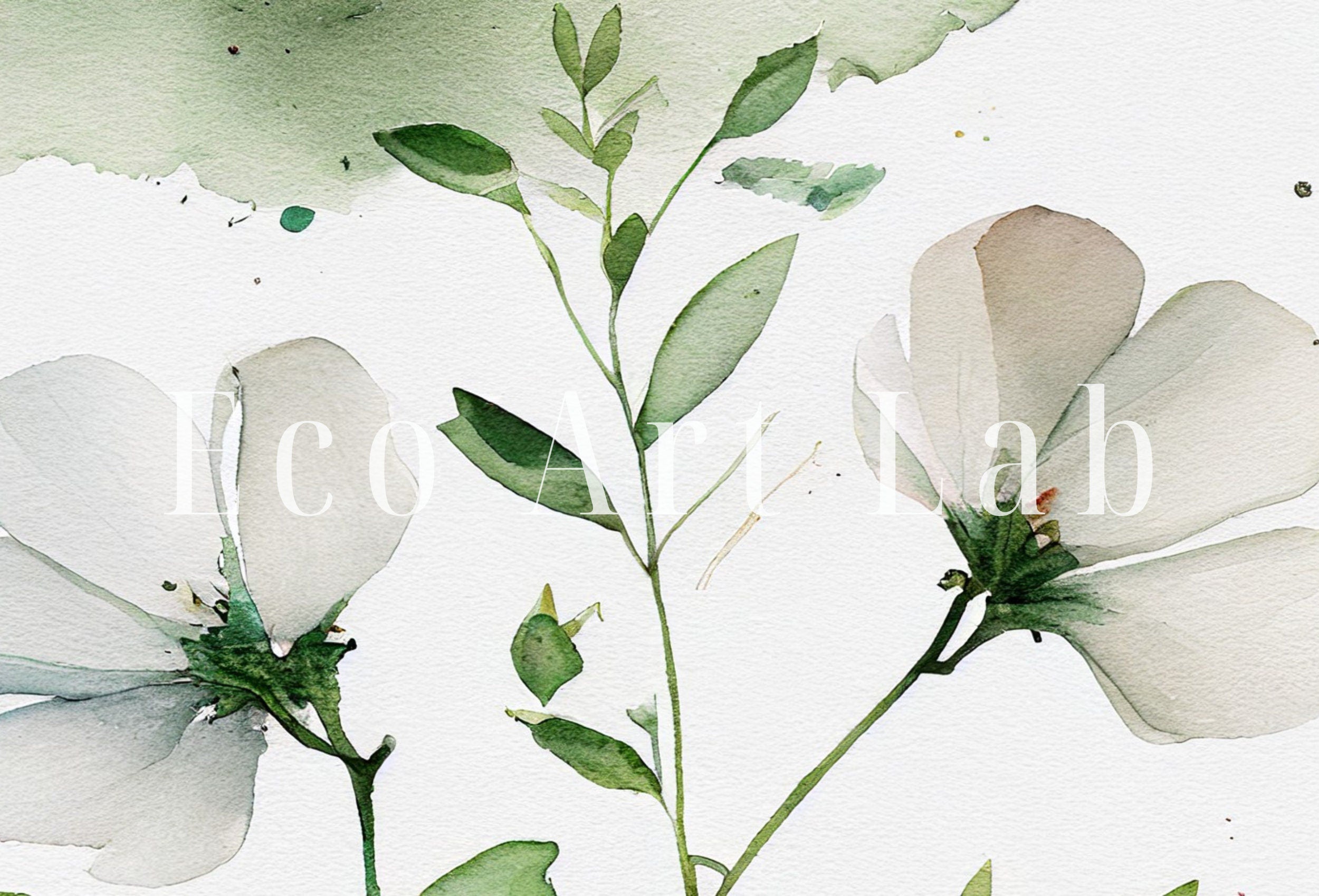 Floral Printable Wall Art. Boho Floral Art. Watercolor Botanical Print. Printable Flower Watercolor. Wild Flowers Art. Floral Minimalist Art