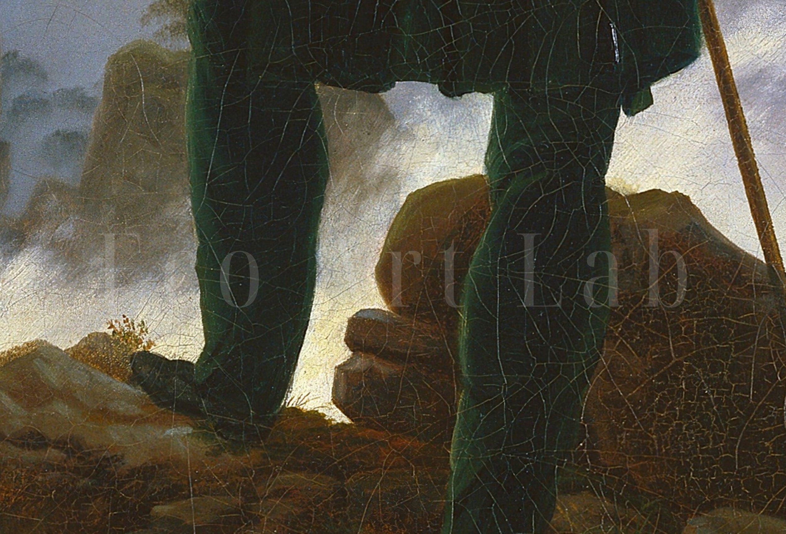 Wanderer Above the Sea of Fog by Caspar Friedrich. Printable Famous Vintage Landscape Painting. Instant Digital Download. Wall Art Print