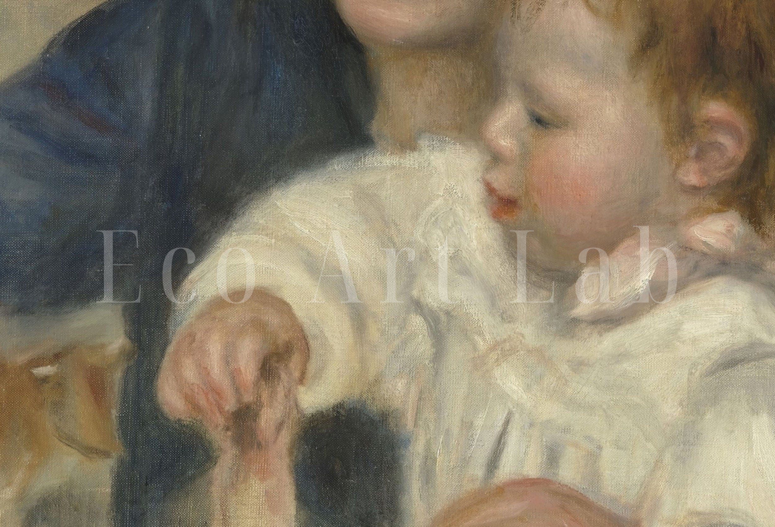 Vintage Printable Painting. Gabrielle and Jean by Auguste Renoir. Printable Wall Art. Antique Oil Painting. Instant Download. Nursery Art. – Printable Wall Art Digital Download – Digital Download
