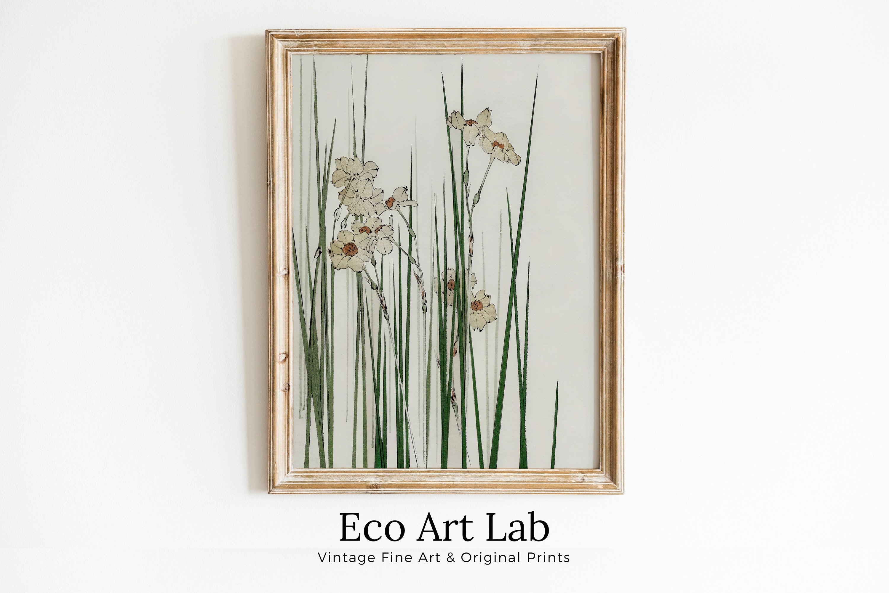Vintage Japanese Wall Art Jonquil Illustration Printable Poster. Digitally Enhanced 19th Century Japanese Vintage Wall Art Japanese Painting – Printable Wall Art Digital Download – Digital Download