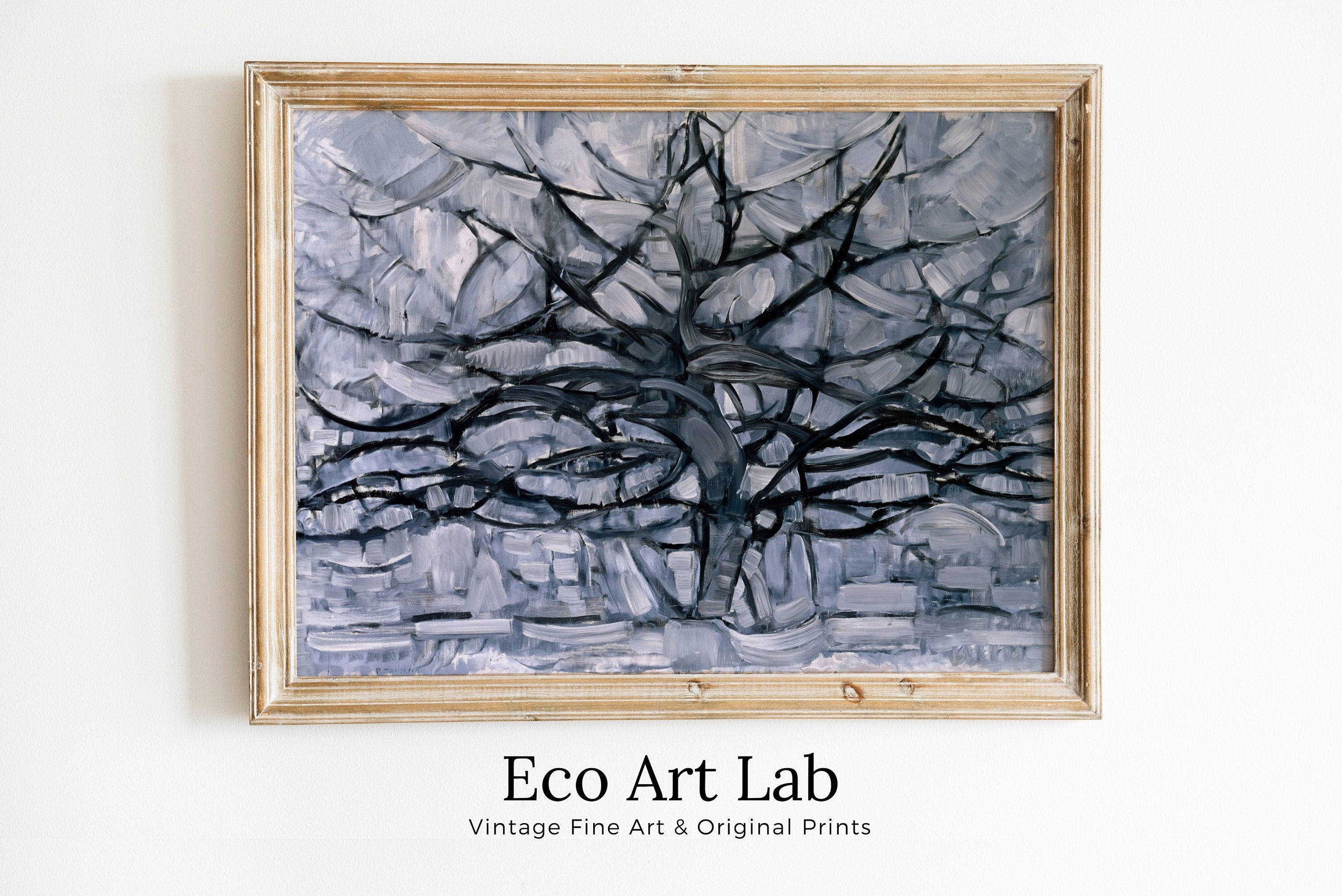 Vintage Gray Tree Abstract Famous Painting Art Print. Printable Minimal Art Prints. Aesthetic Wall Art. Minimalist Abstract Fauvism Poster – Printable Wall Art Digital Download – Digital Download