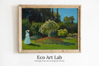 Claude Monet Lady in The Garden Painting Famous Monet Art. Instant Download Vintage Decor. Monet Landscape Printable Wall Art. Vintage Decor