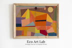 Paul Klee Print Vintage Abstract Art Poster. Joyful Mountain Landscape Abstract Famous Vintage Art Print. Printable Retro Paul Klee Wall Art