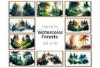 Set of 40 Samsung Frame TV 4K Art. Forests Landscape Watercolor Paintings. Nature Collection TV Art Set. Instant Download Frame TV Art