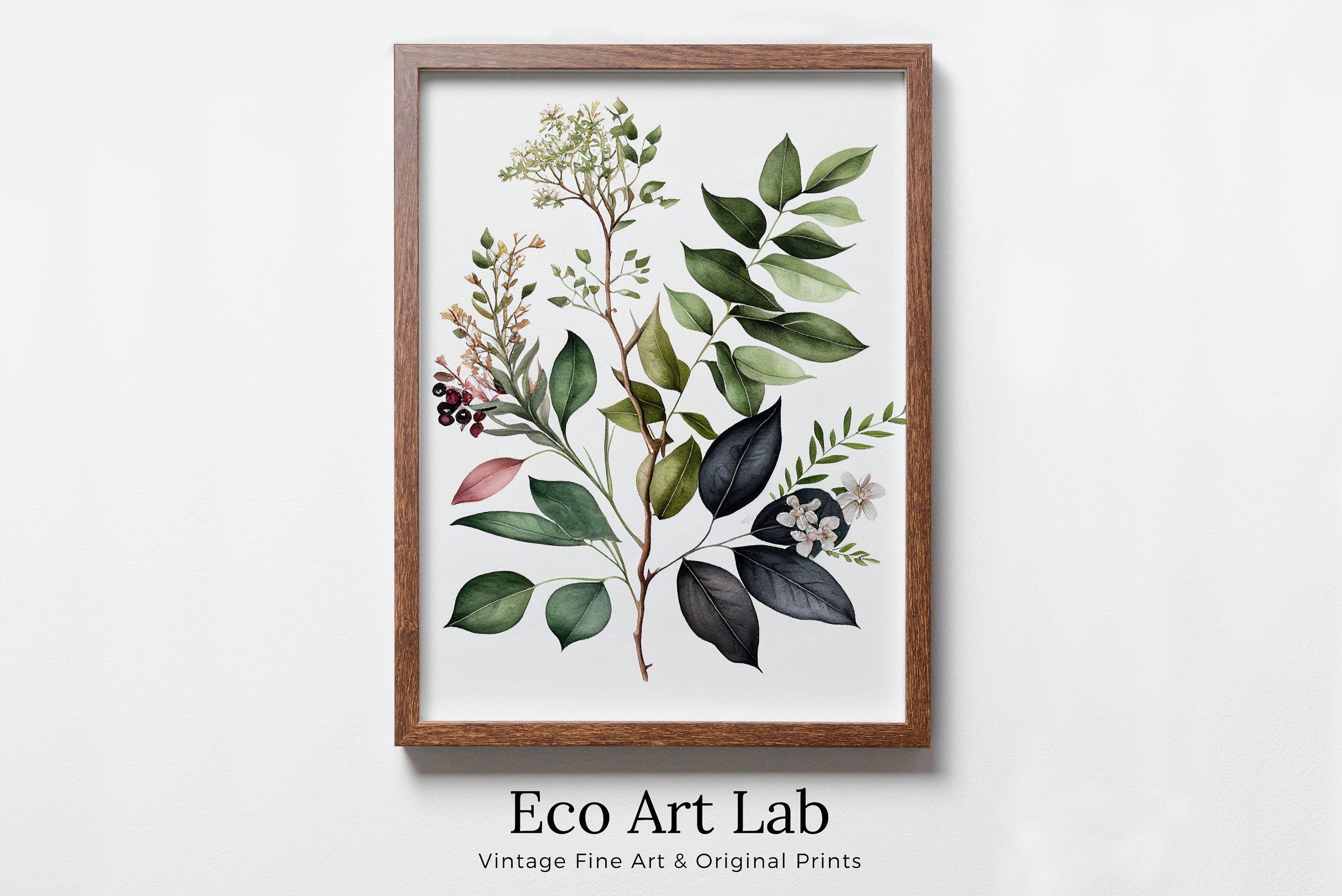 Watercolor Botanical Print. Boho Floral Art. Floral Printable Wall Art. Floral Minimalist Art. Printable Flower Watercolor. Wild Flowers Art