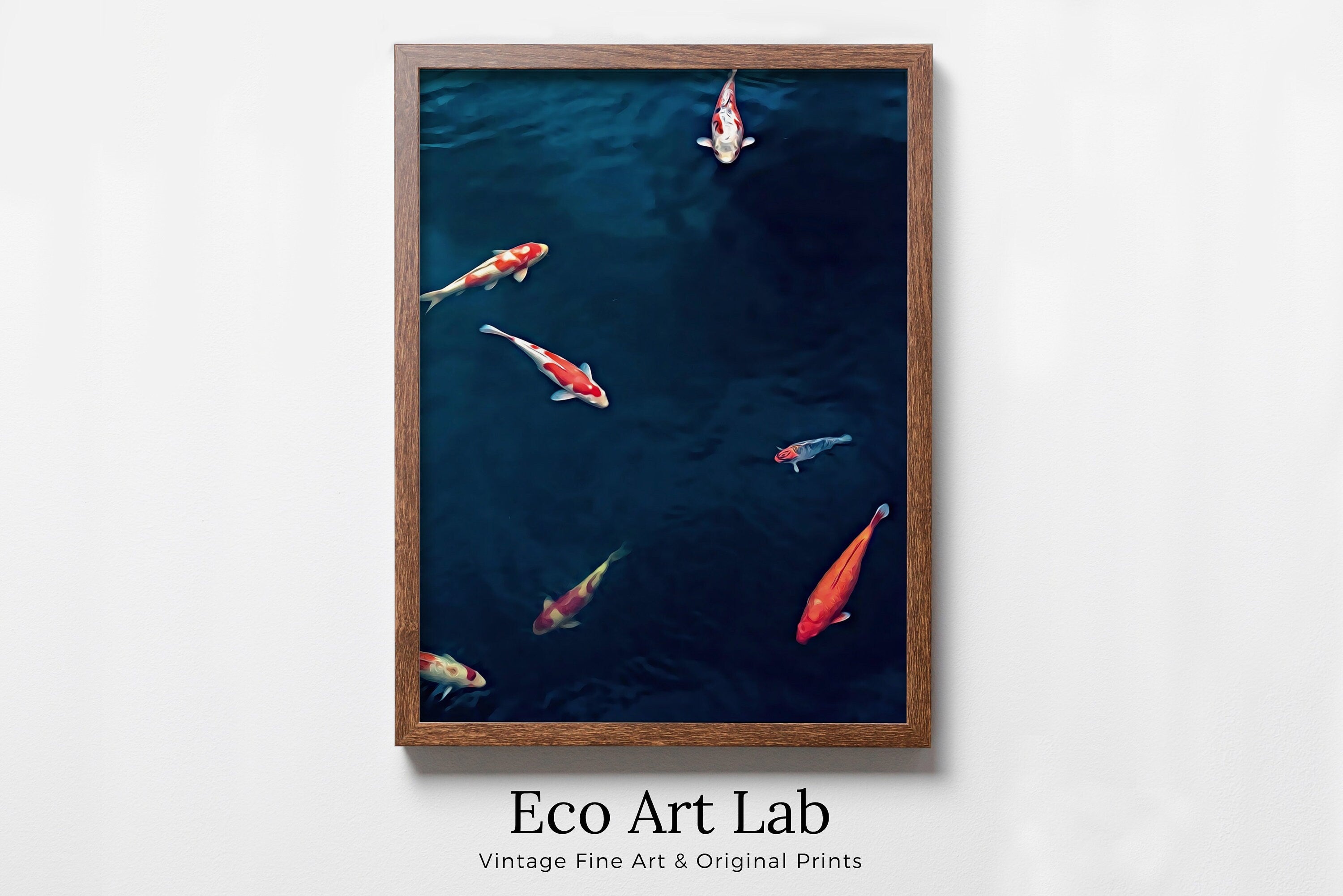 Koi Fish Print, Fish Wall Art Digital Prints, Japanese Print Instant Download Printable Wall Art, Photography Print, Zen Wall Art