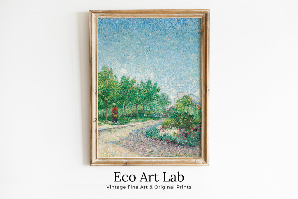 Vintage Spring Landscape. Vincent van Gogh Print. Instant Download Antique Painting Wall Art. Printable van Gogh Wall Art. Fine Art Print