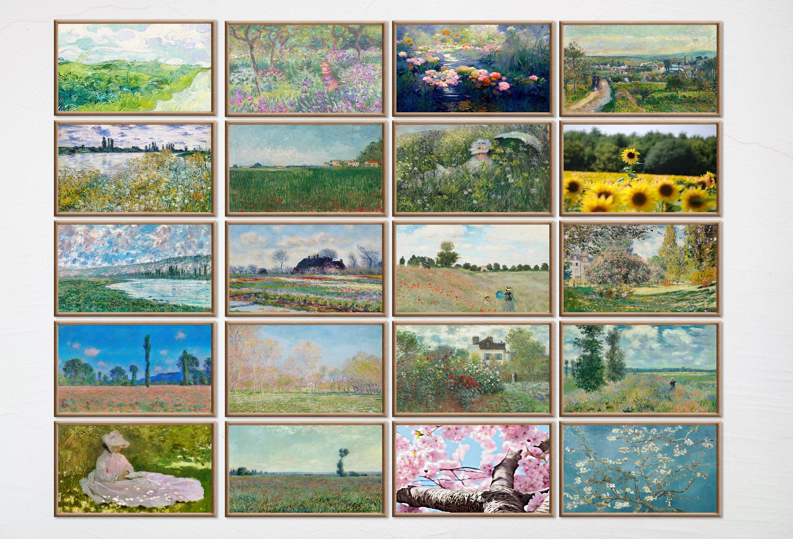 Set of 40 Samsung Frame TV 4K Art. Spring Wall Art Nature Digital Collection. Vintage Spring Decor TV Art Set. Instant Download Frame TV Art