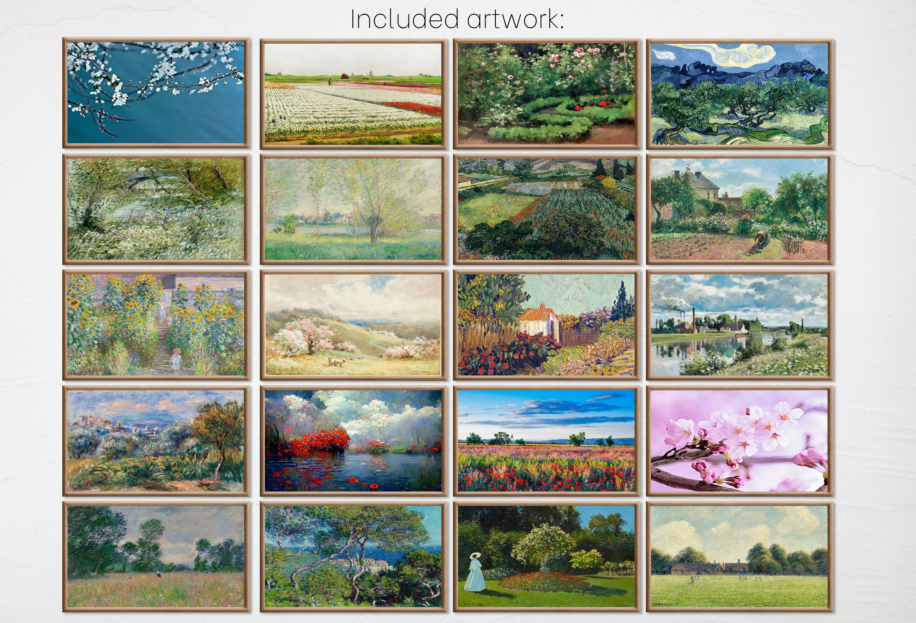 Set of 40 Samsung Frame TV 4K Art. Spring Wall Art Nature Digital Collection. Vintage Spring Decor TV Art Set. Instant Download Frame TV Art
