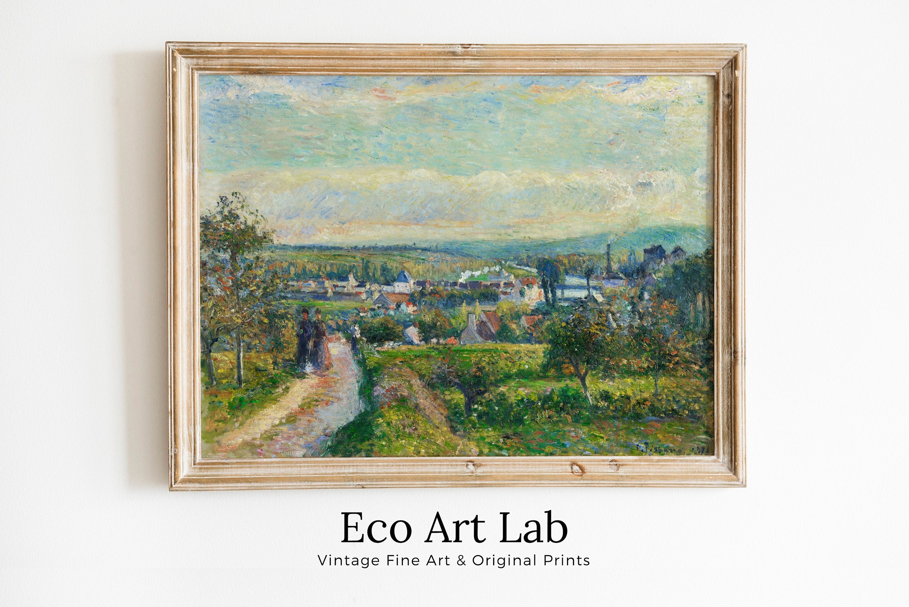 Vintage French Countryside Impressionist Wall Decor. Antique Landscape Painting. Country Fine Art Print. Printable Instant Download Art. – Printable Wall Art Digital Download – Digital Download