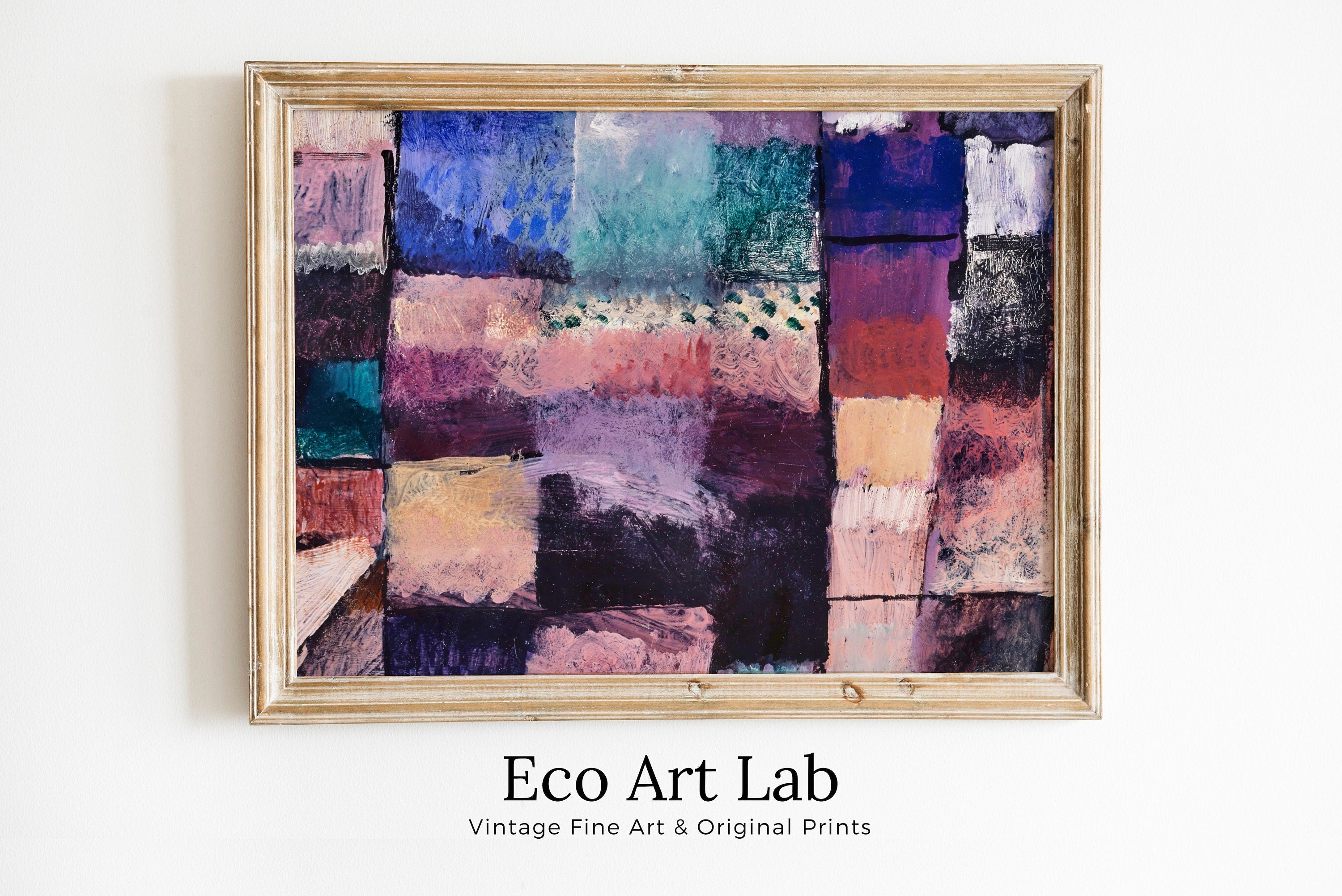 Vintage Paul Klee Colorful Abstract Oil Painting. Motif From Hammamet Printable Wall Art. Instant Download Abstract Art. Mosaic Wall Art – Printable Wall Art Digital Download – Digital Download