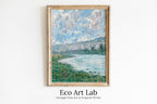 The Seine at Vétheuil Claude Monet Famous Painting. Instant Download Vintage Decor. Monet Landscape Art. Printable Wall Art. Vintage Decor
