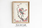Vintage Japanese Painting. Pine Bunting and Plum Tree. Japanese Wall Art Printable Poster. 19th Century Japanese Vintage Wall Art, Bird Art – Printable Wall Art Digital Download – Digital Download