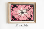 Pink Rose Painting Vintage Art Nouveau Print Wall Art. Instant Download Retro Flower Print Julie De Graag Printable Wall Art. Pink Art Print