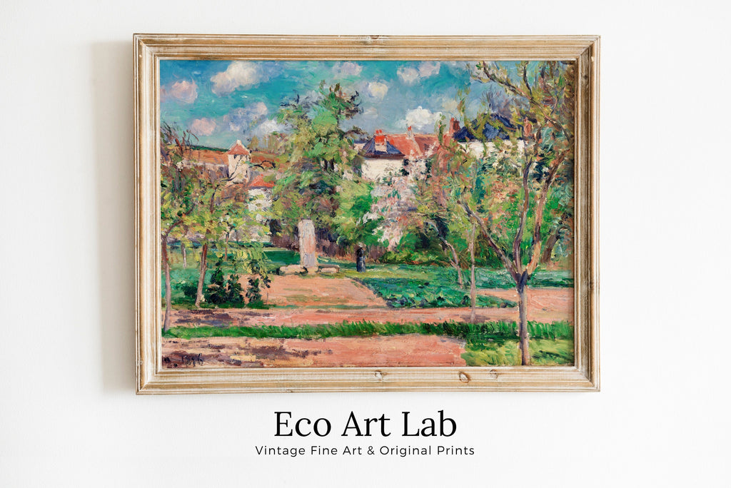 The Garden in the Sun Famous French Countryside Painting. Instant Download Vintage Decor. Botanical Print. Printable Wall Art. Vintage Decor