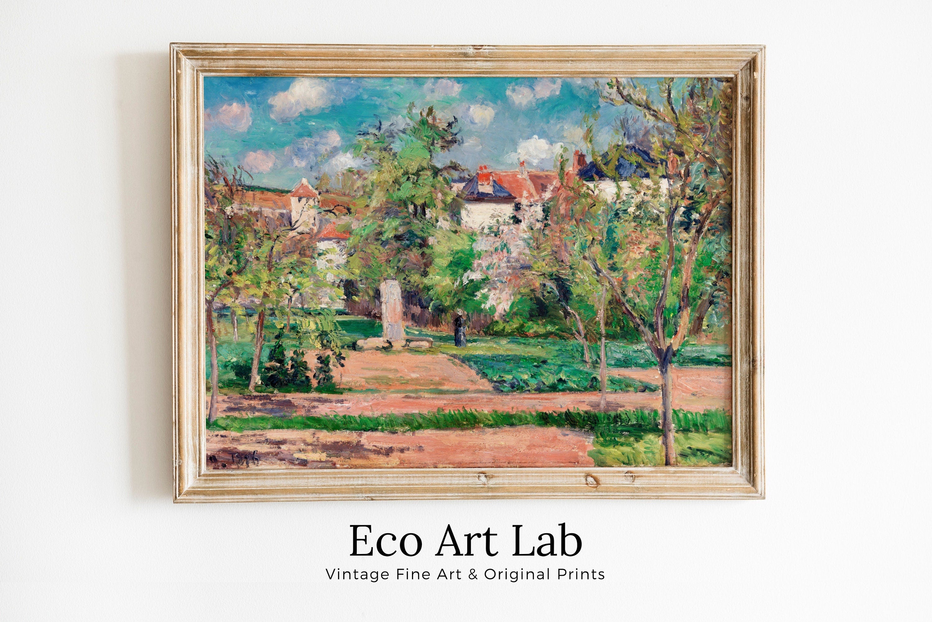 The Garden in the Sun Famous French Countryside Painting. Instant Download Vintage Decor. Botanical Print. Printable Wall Art. Vintage Decor
