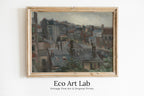Vincent van Gogh View from Vincent's Studio. Famous Printable Oil Painting. Instant Download. van Gogh Paris Cityscape Vintage Fine Art