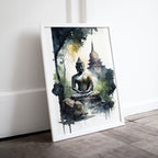 Buddha Under Tree. Zen Wall Art. Printable Wall Art. Watercolor Print. Buddhism Art. Instant Download Spiritual Wall Art. Asian Wall Art. #7