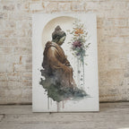 Abstract Buddha & Moon Zen Wall Art. Printable Wall Art. Watercolor Print. Buddhism Art. Instant Download Spiritual Wall Art. Asian Wall Art
