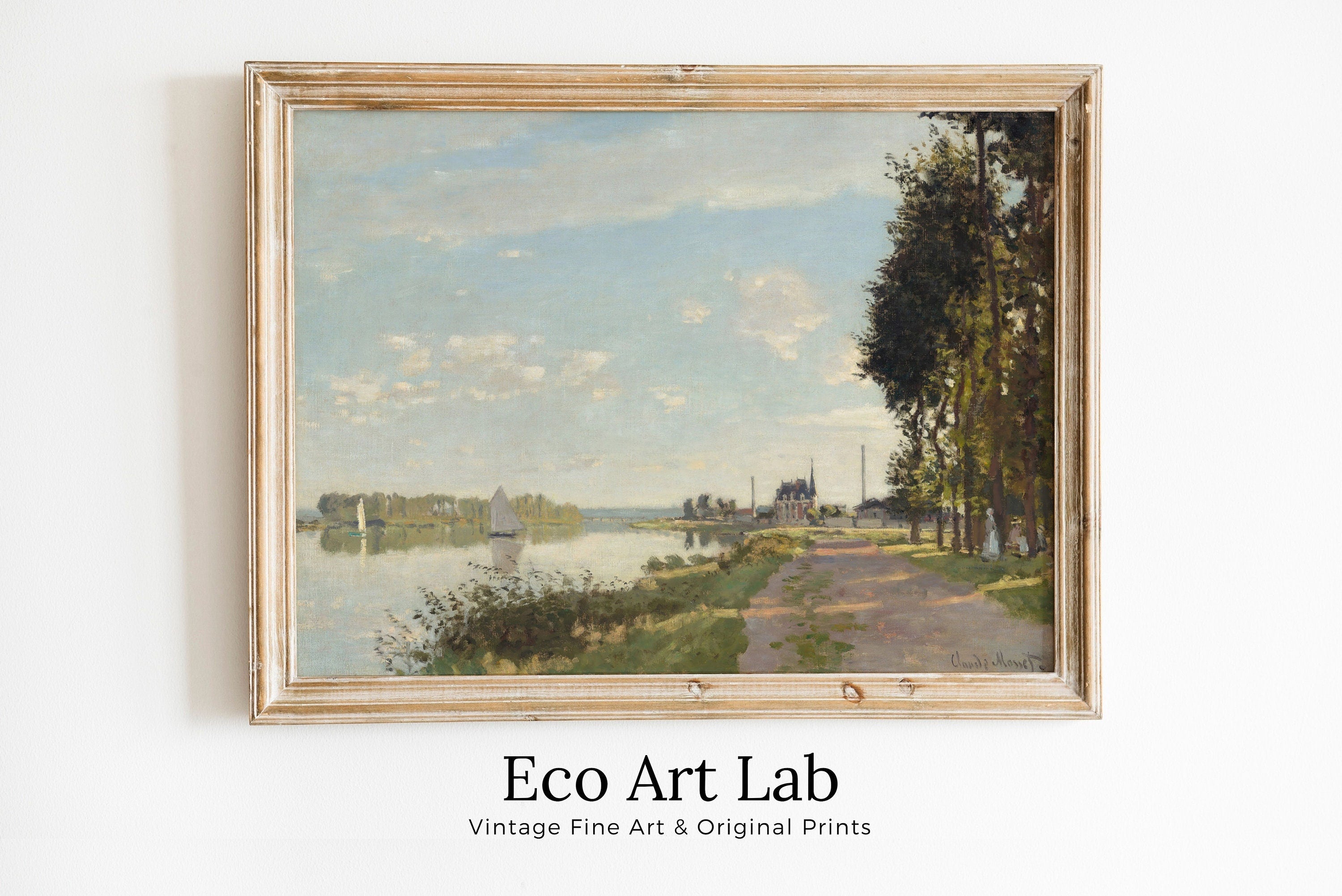 European Landscape Vintage Claude Monet Oil Painting. Impressionist Landscape Print. Classic Famous Monet Print. Printable Digital Download.