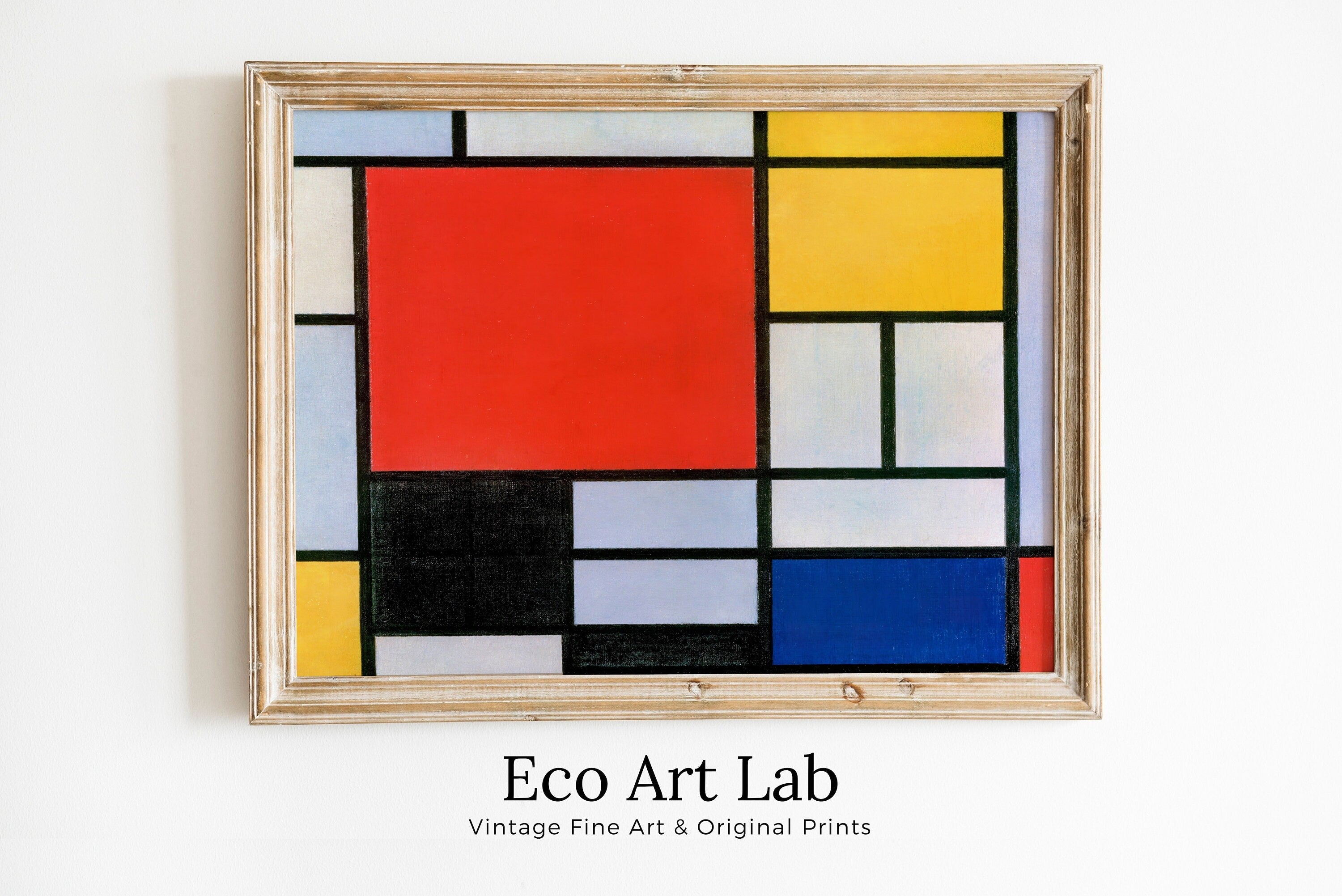 Vintage Minimalist Colorful Abstract Painting. Printable Wall Art. Instant Download Piet Geometric Art. Bauhaus Abstract Aesthetic Wall Art – Printable Wall Art Digital Download – Digital Download