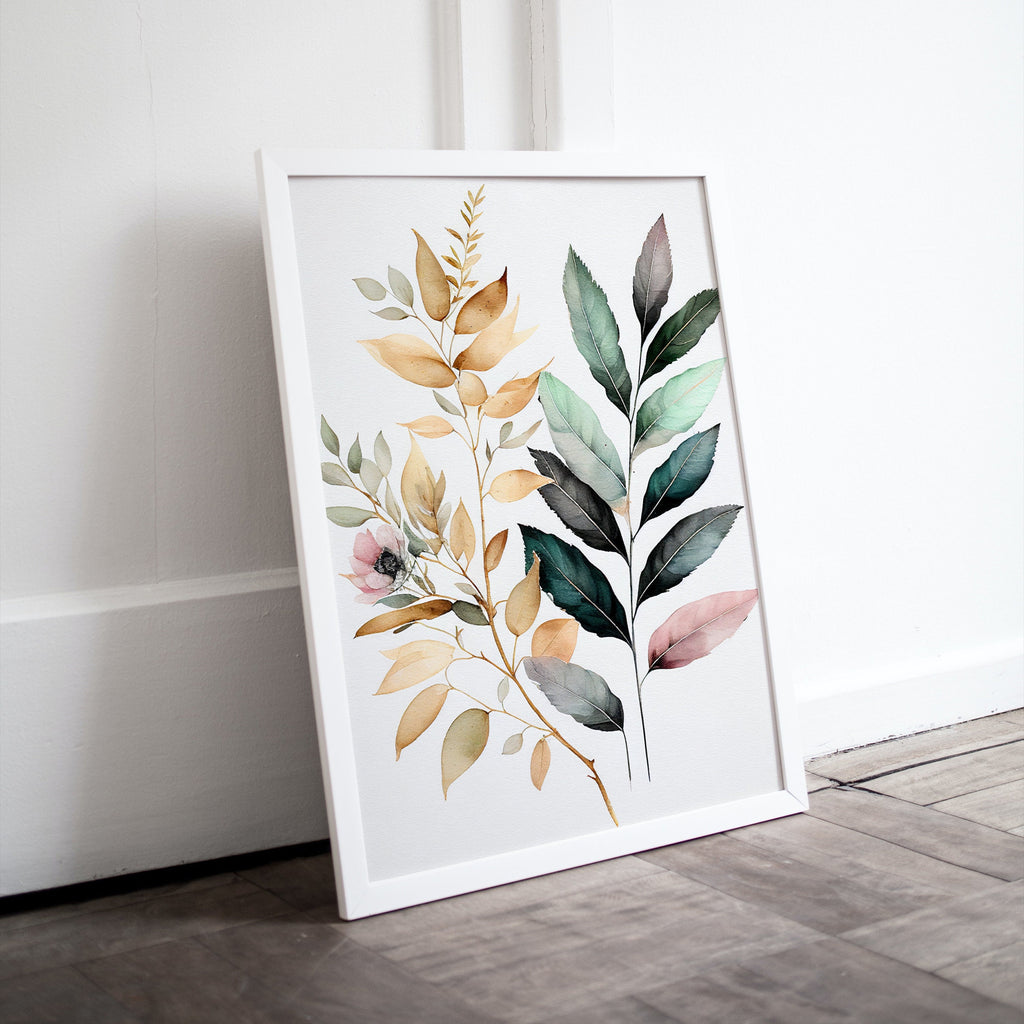 Floral Printable Wall Art. Floral Minimalist Art. Printable Flower Watercolor. Boho Floral Art. Watercolor Botanical Print. Wild Flowers Art