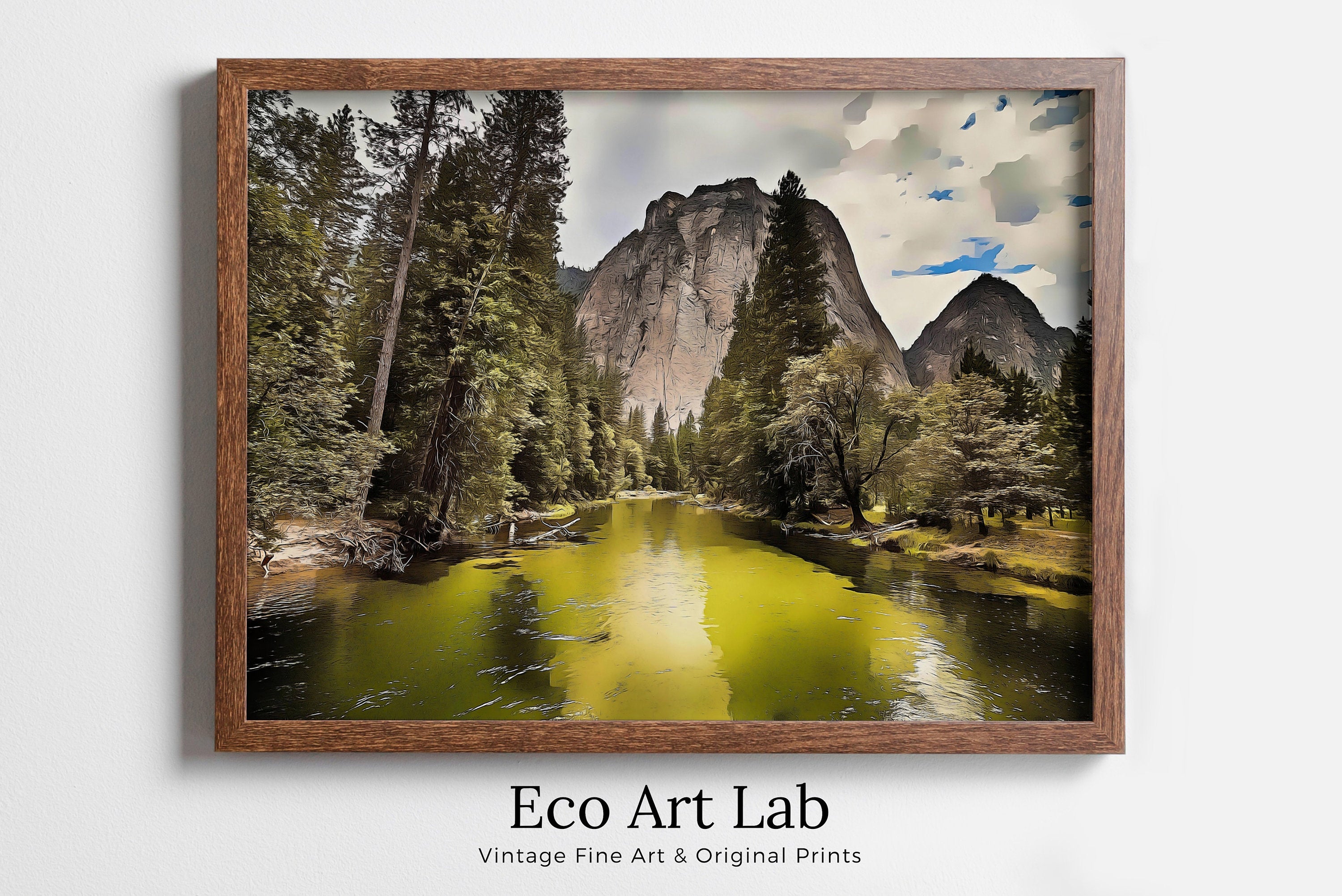 Yosemite Wall Art National Park Poster. Instant Download Yosemite Poster National Park Art, Mountain Landscape Wall Decor Printable Wall Art