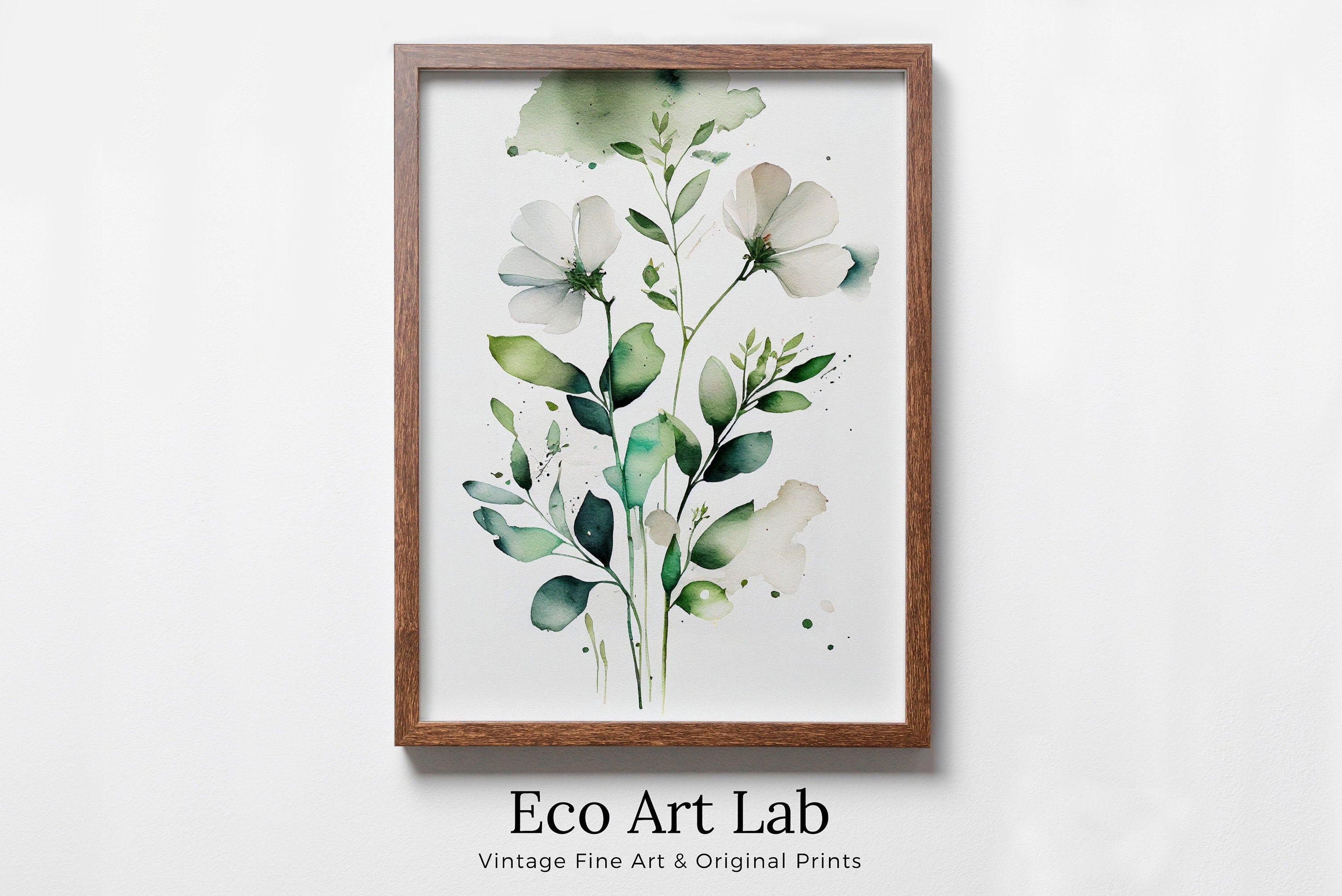 Floral Printable Wall Art. Boho Floral Art. Watercolor Botanical Print. Printable Flower Watercolor. Wild Flowers Art. Floral Minimalist Art